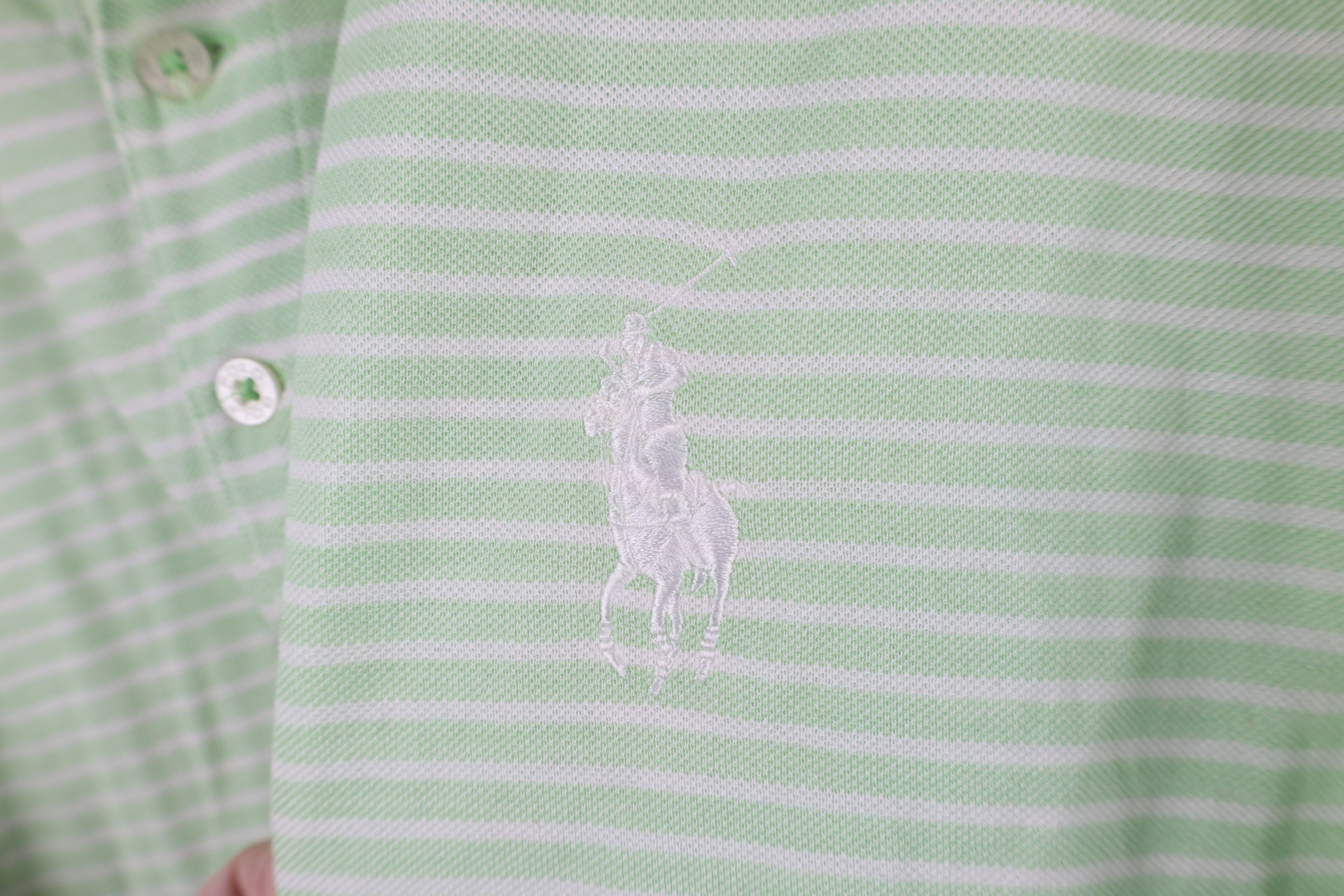 Ralph Lauren × Vintage Polo Golf Ralph Lauren Striped AJGA Bluegrass Junior Polo Size US L / EU 52-54 / 3 - 4 Thumbnail