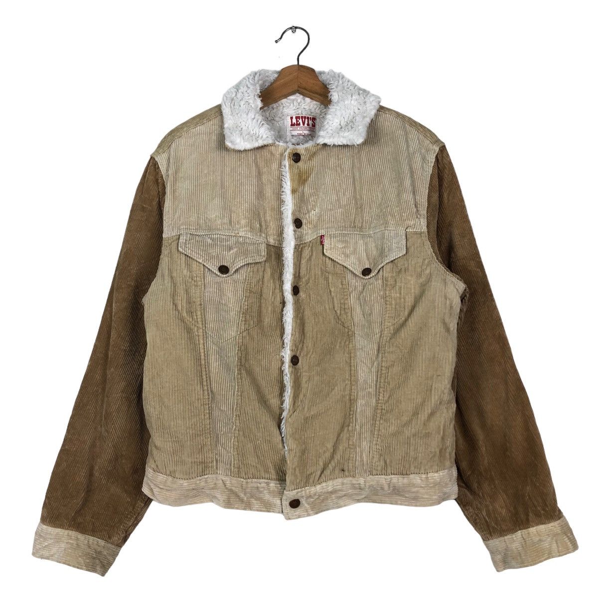 Levi's 🔥Vintage Trucker Corduroy Biker Jacket Levi’s Made in Usa Size US L / EU 52-54 / 3 - 1 Thumbnail