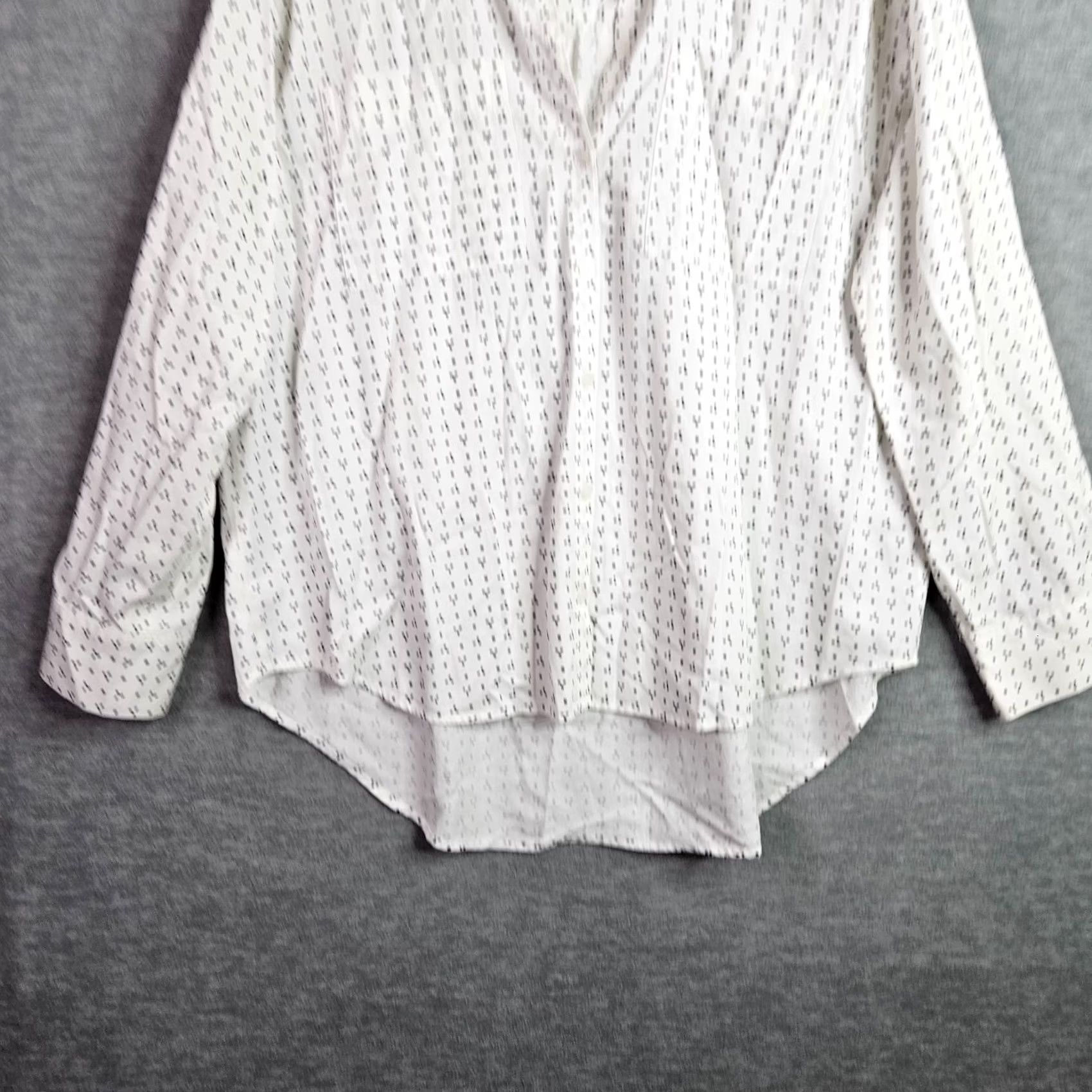Madewell Madewell Blouse Shirt Polka Dot Button Long Sleeve White Black Multicolor Cotton Modal Women L Regular Womens Buttons Size L / US 10 / IT 46 - 3 Thumbnail