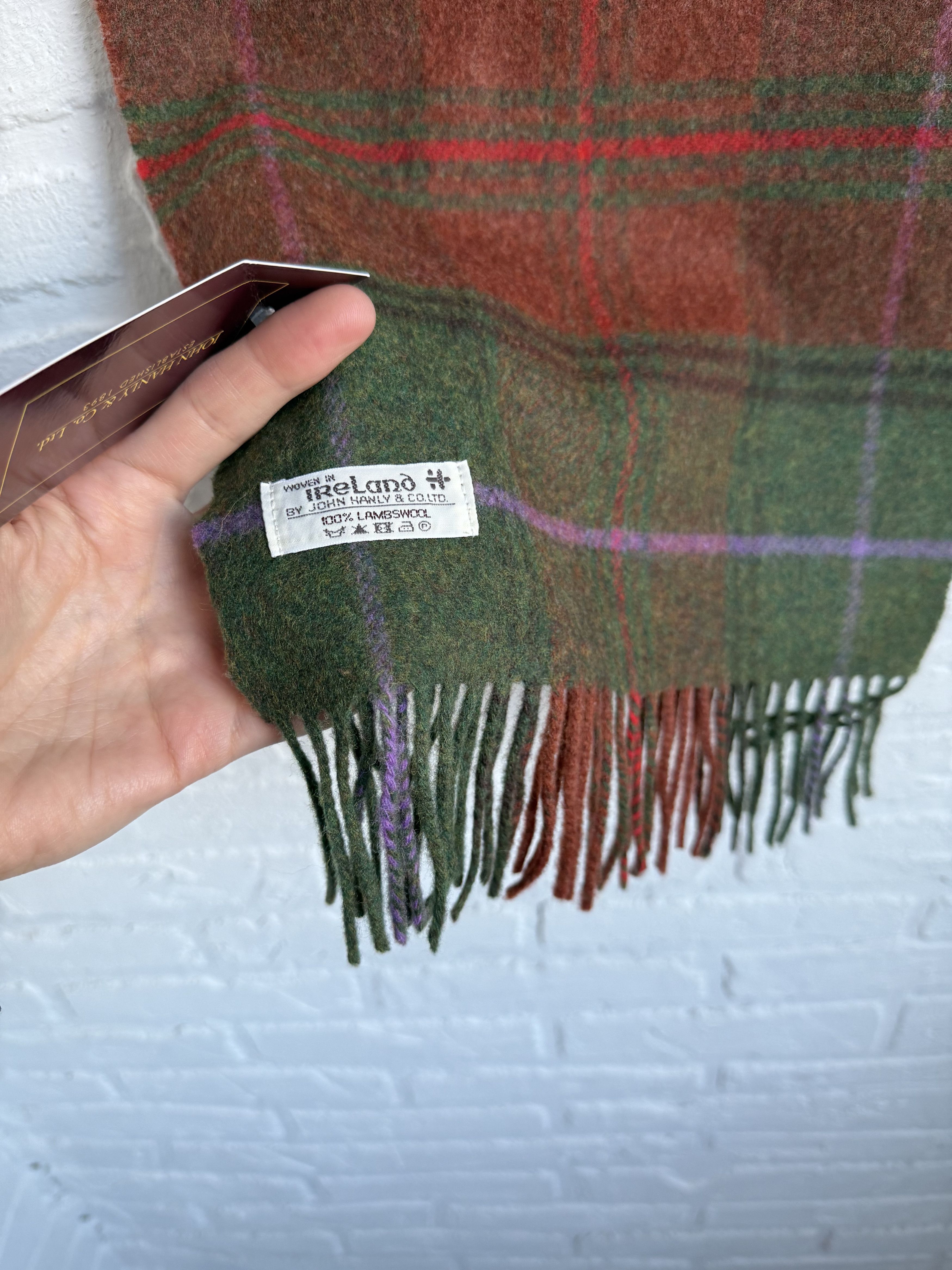 Other John Hanly Lambswool scarf woven in Ireland Tartan Plaid Size ONE SIZE - 4 Thumbnail