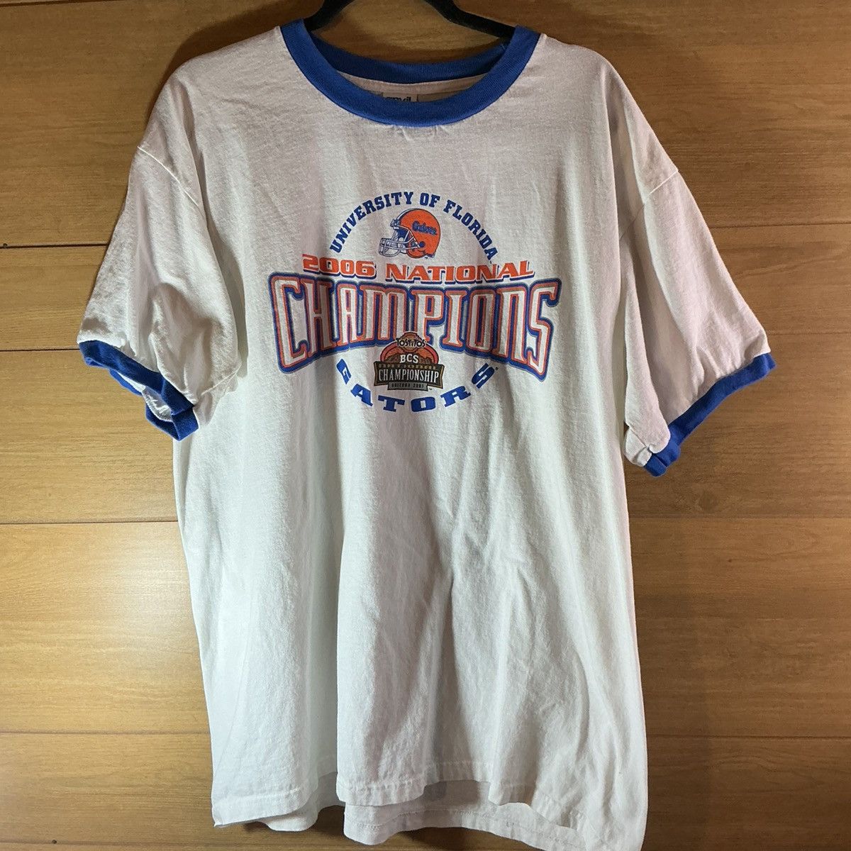 Anvil Anvil UF National Champions 2006 Men’s XL Blue Ringer Tee Size US XL / EU 56 / 4 - 2 Thumbnail