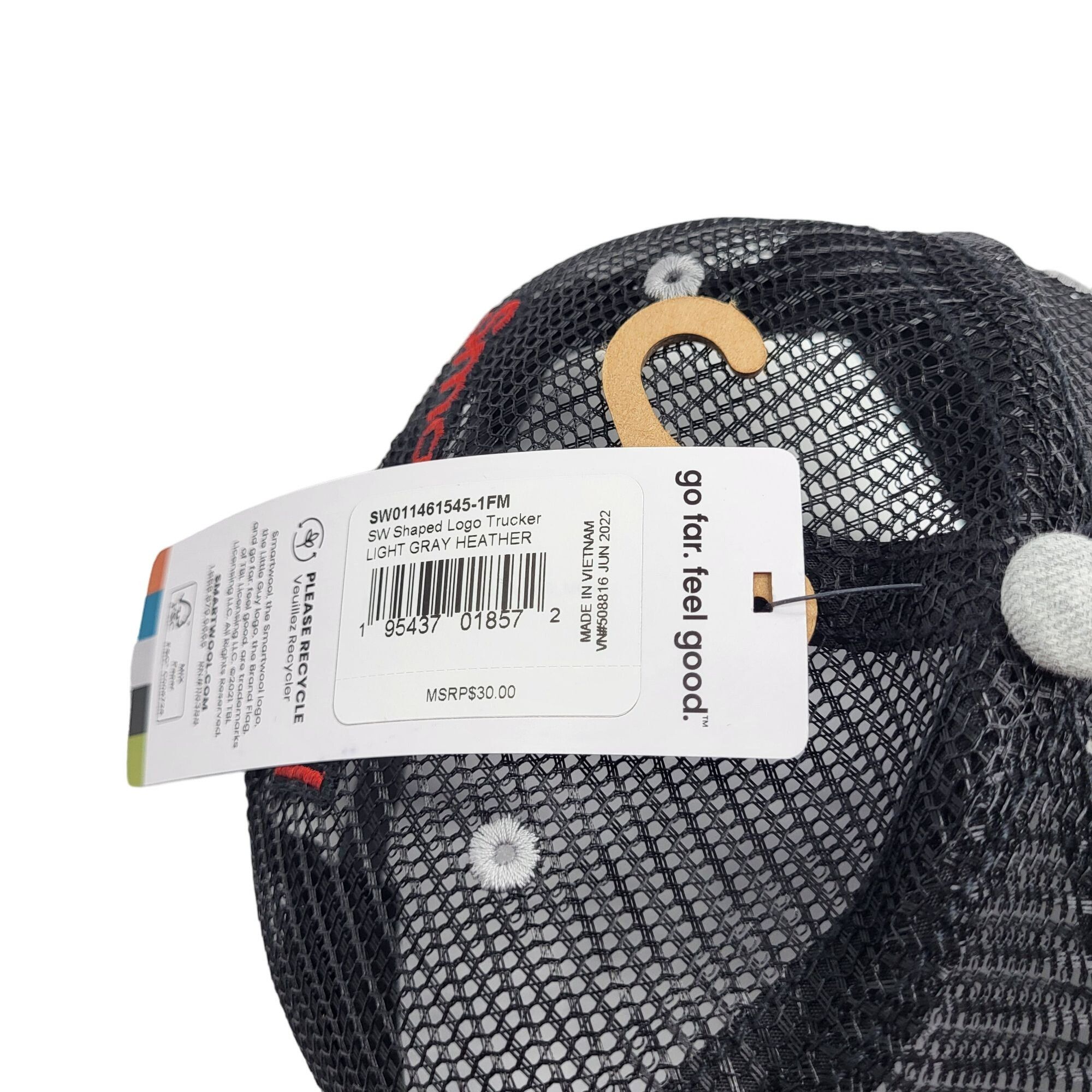 Smartwool Smartwool Truckers Hat Front Logo Snapback Mesh Grey Unisex Size ONE SIZE - 10 Thumbnail
