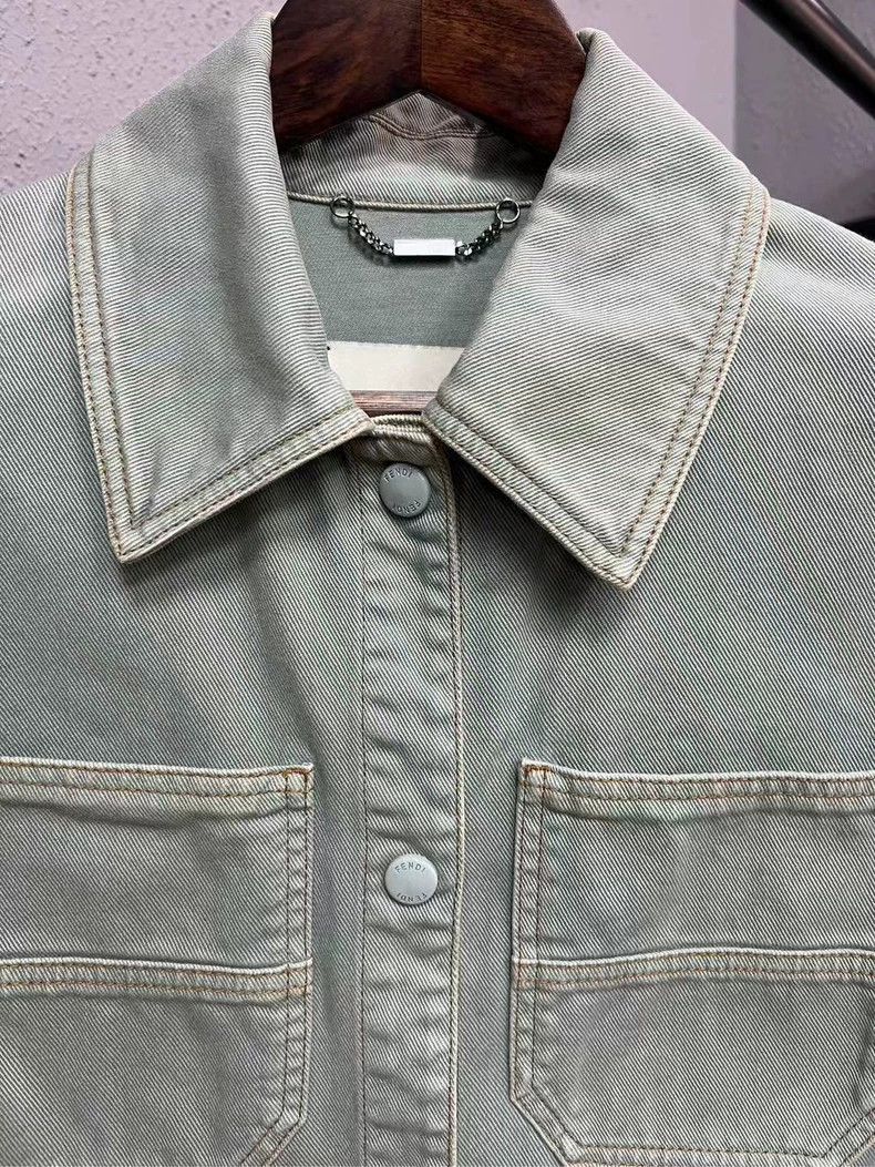 Fendi Fendi Denim Jacket with Pockets Size US S / EU 44-46 / 1 - 3 Thumbnail