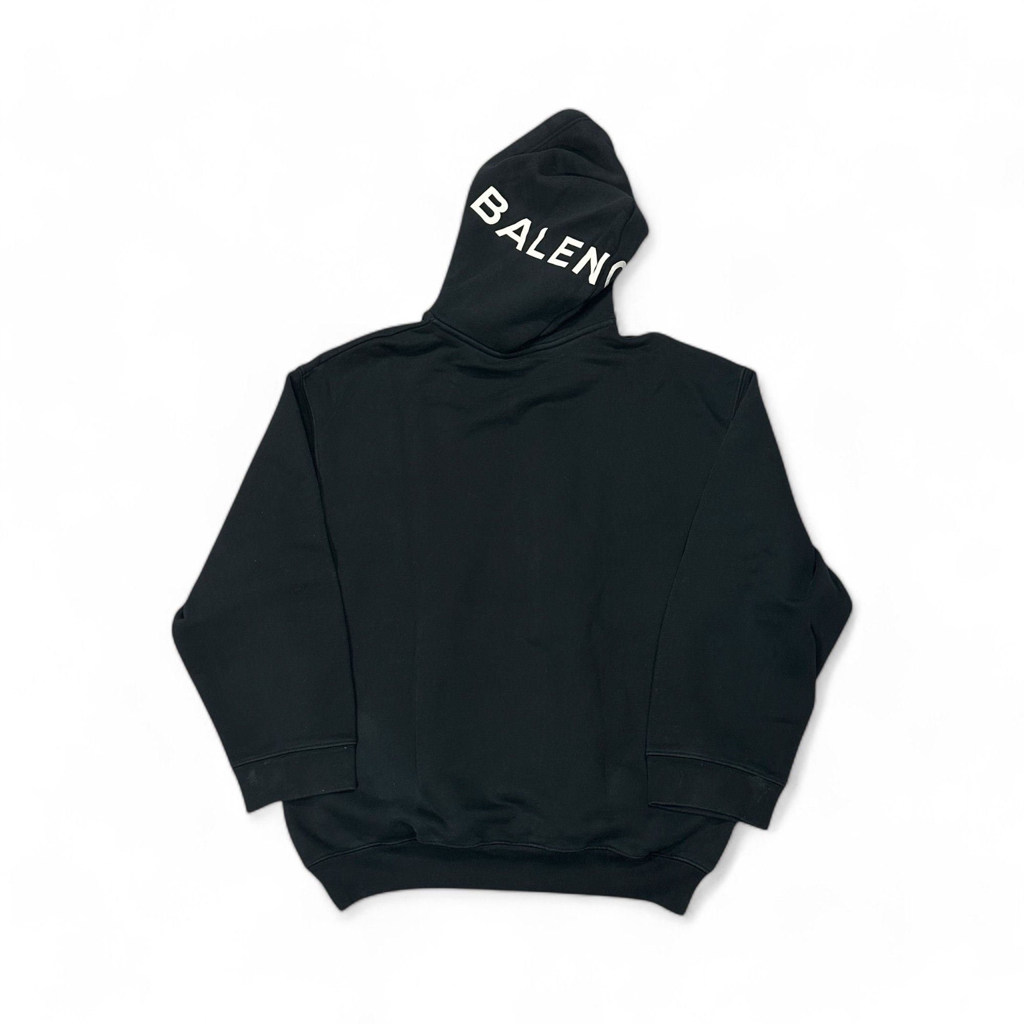 Balenciaga Balenciaga Sweatshirt Hood Logo Print Black Hoodie Size US XS / EU 42 / 0 - 1 Thumbnail