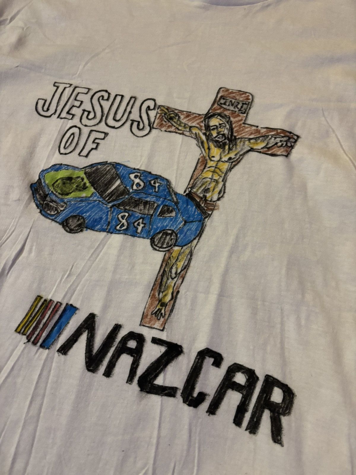 NASCAR × Polo Ralph Lauren One of a kind Jesus of NAZCAR tee. XL. Size US XL / EU 56 / 4 - 3 Thumbnail