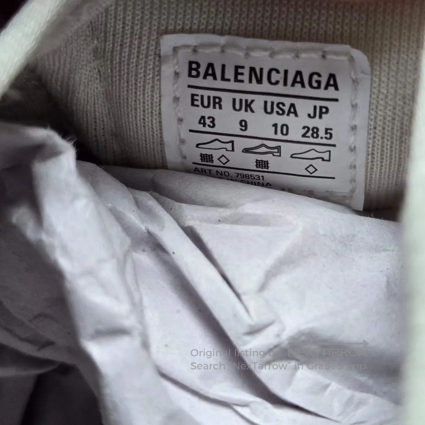 Balenciaga Balenciaga 3XL Grey White Slip-On Sneakers| Size US 10 / EU 43 - 5 Thumbnail