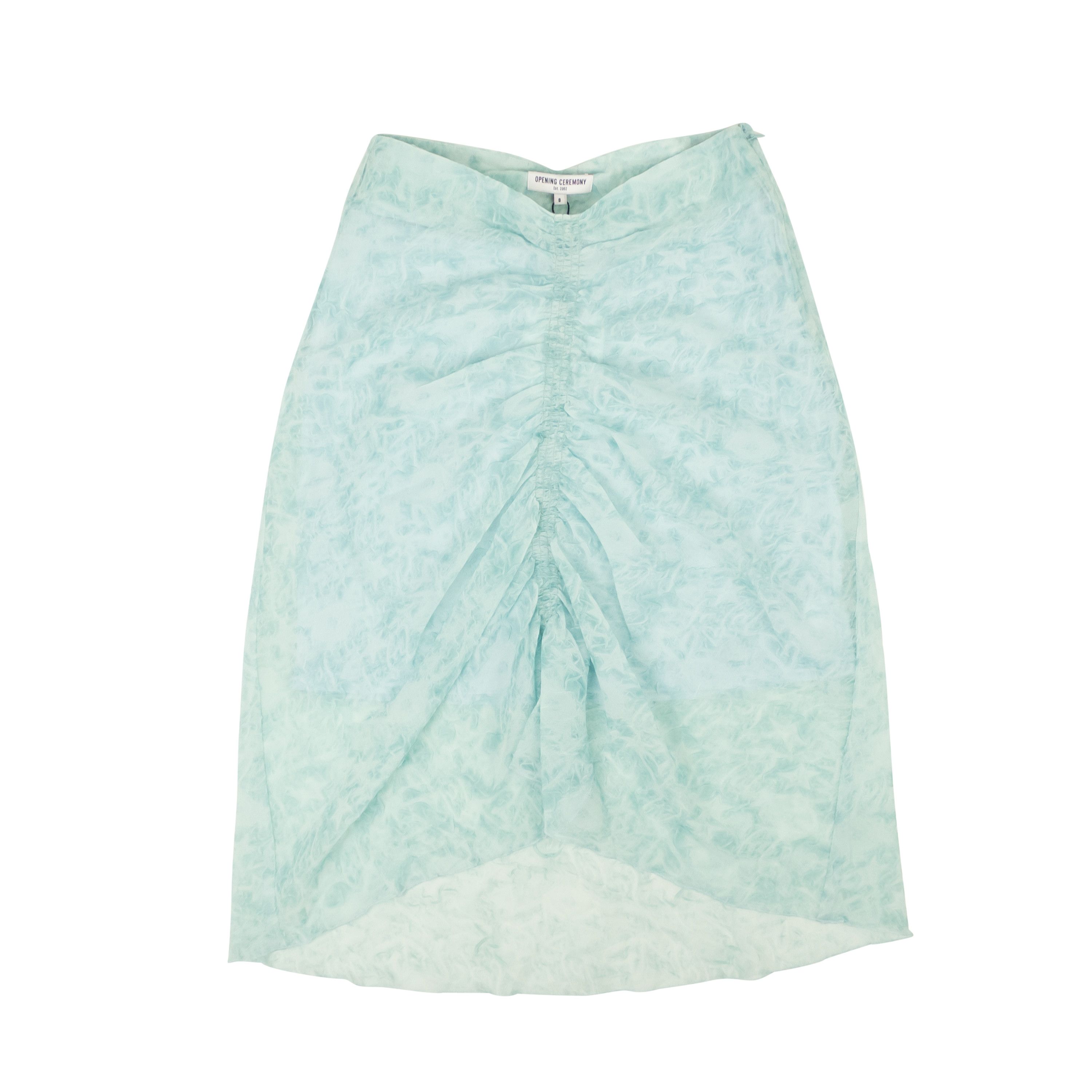 Opening Ceremony Powder Blue Polyester Crinkle Mini Skirt Size 0/36 Size 25" / US 0 / IT 36 - 1 Thumbnail