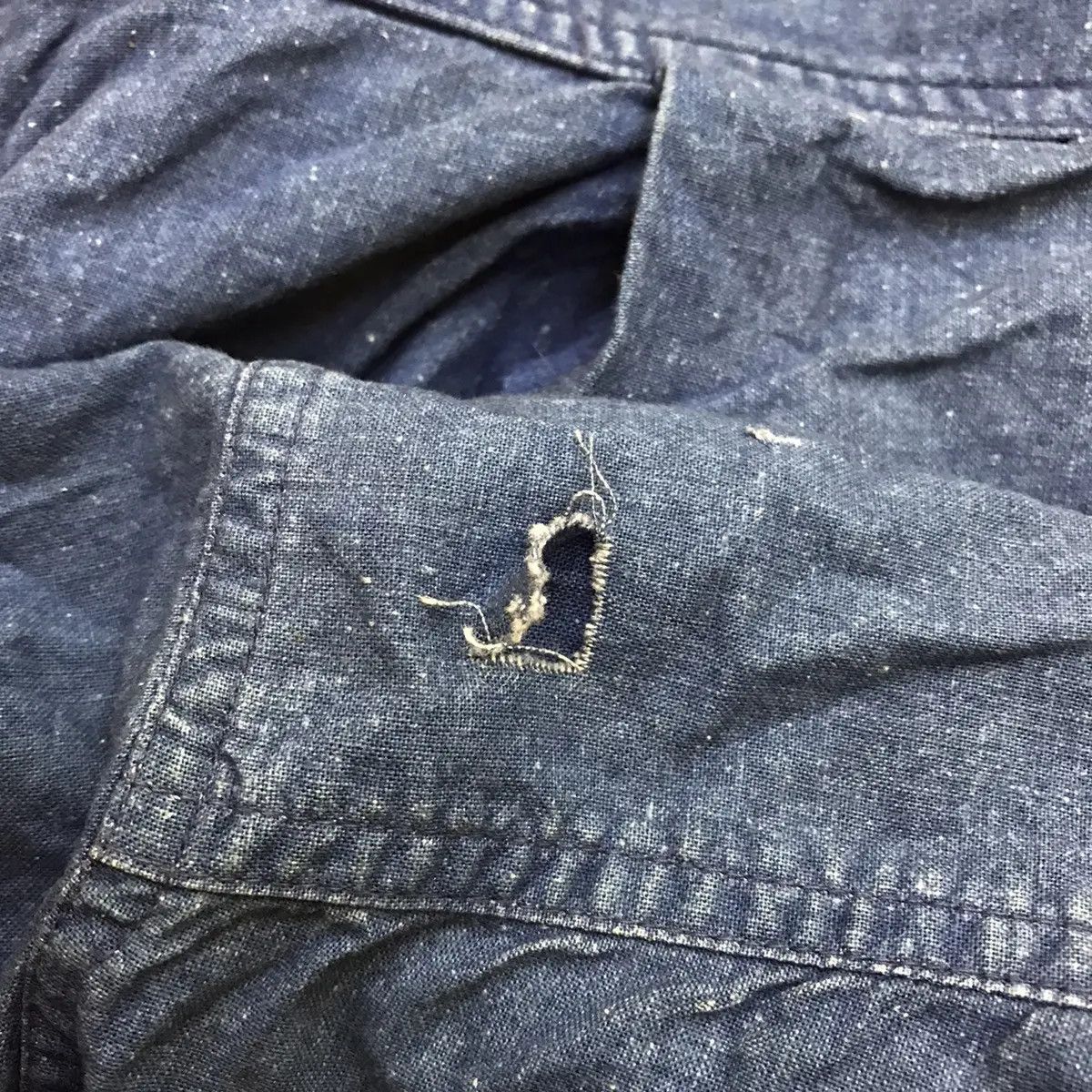 Vintage Vintage 80’ JAPAN PURE NATURAL INDIGO Distress Denim Jeans Size US L / EU 52-54 / 3 - 7 Thumbnail