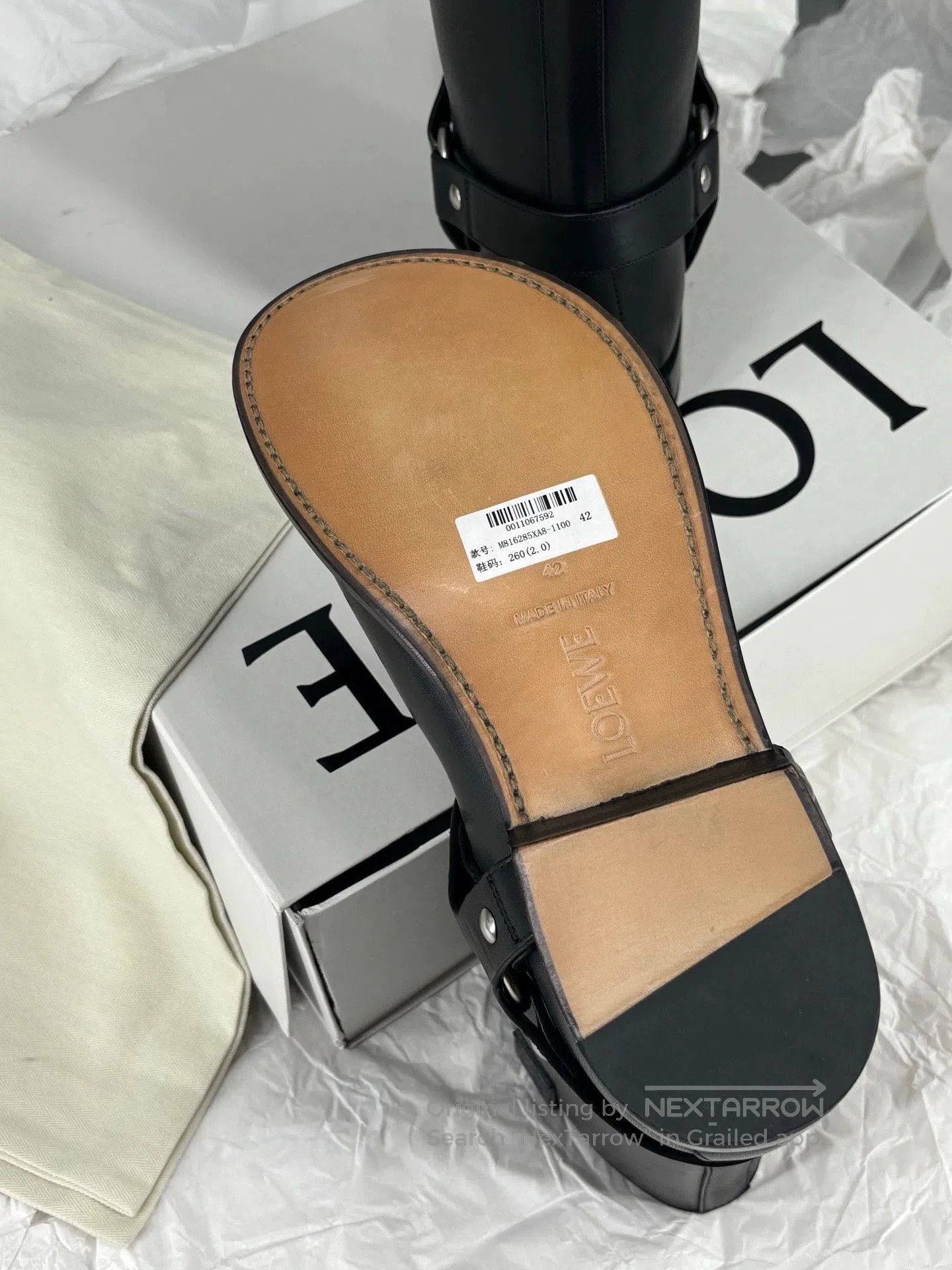 Loewe men's black leather boots by Loewe. Size US 9 / EU 42 - 6 Thumbnail