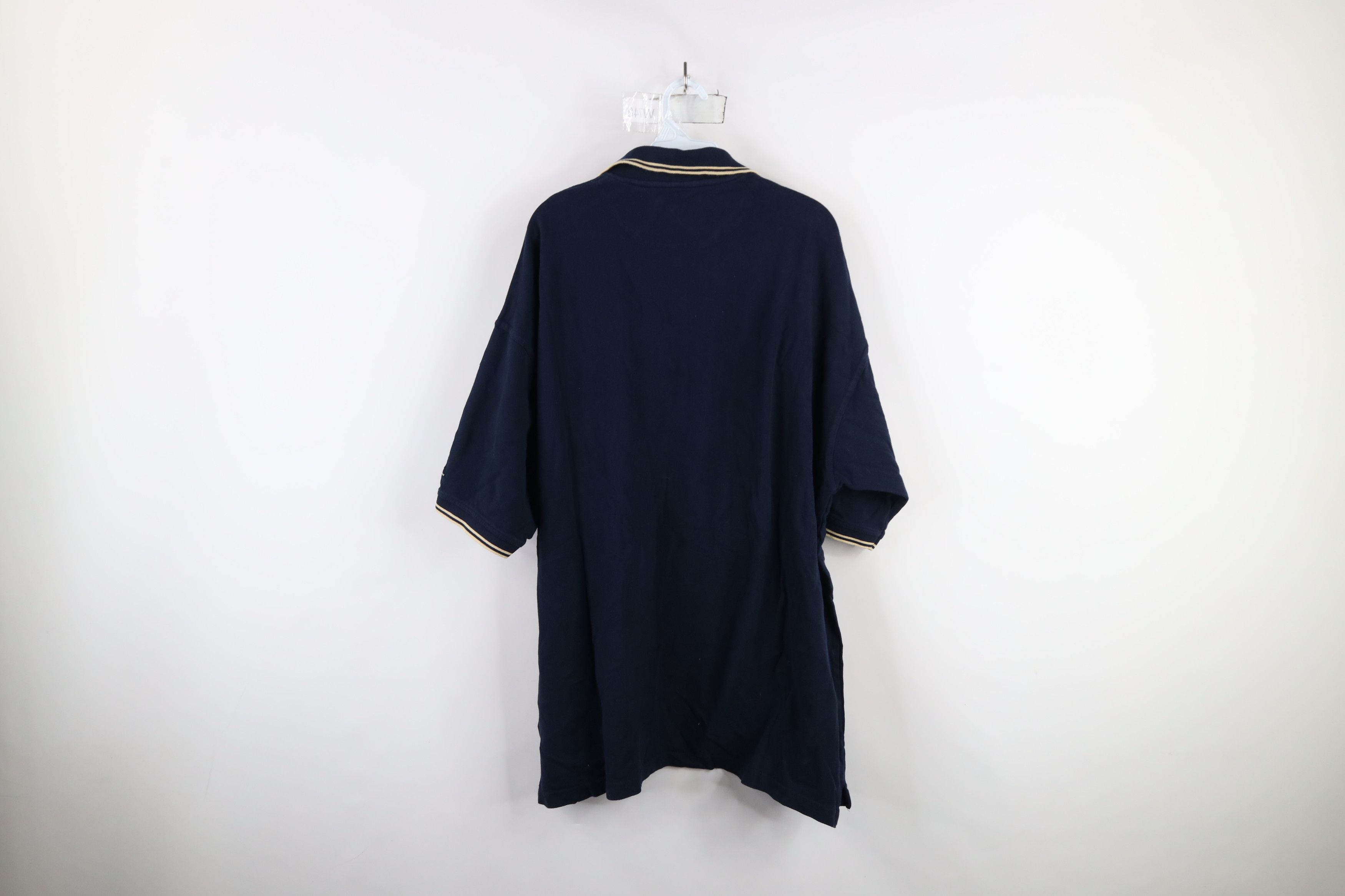 Vintage Vintage 90s Faded Notre Dame University Polo Shirt Blue Size US XXL / EU 58 / 5 - 9 Thumbnail