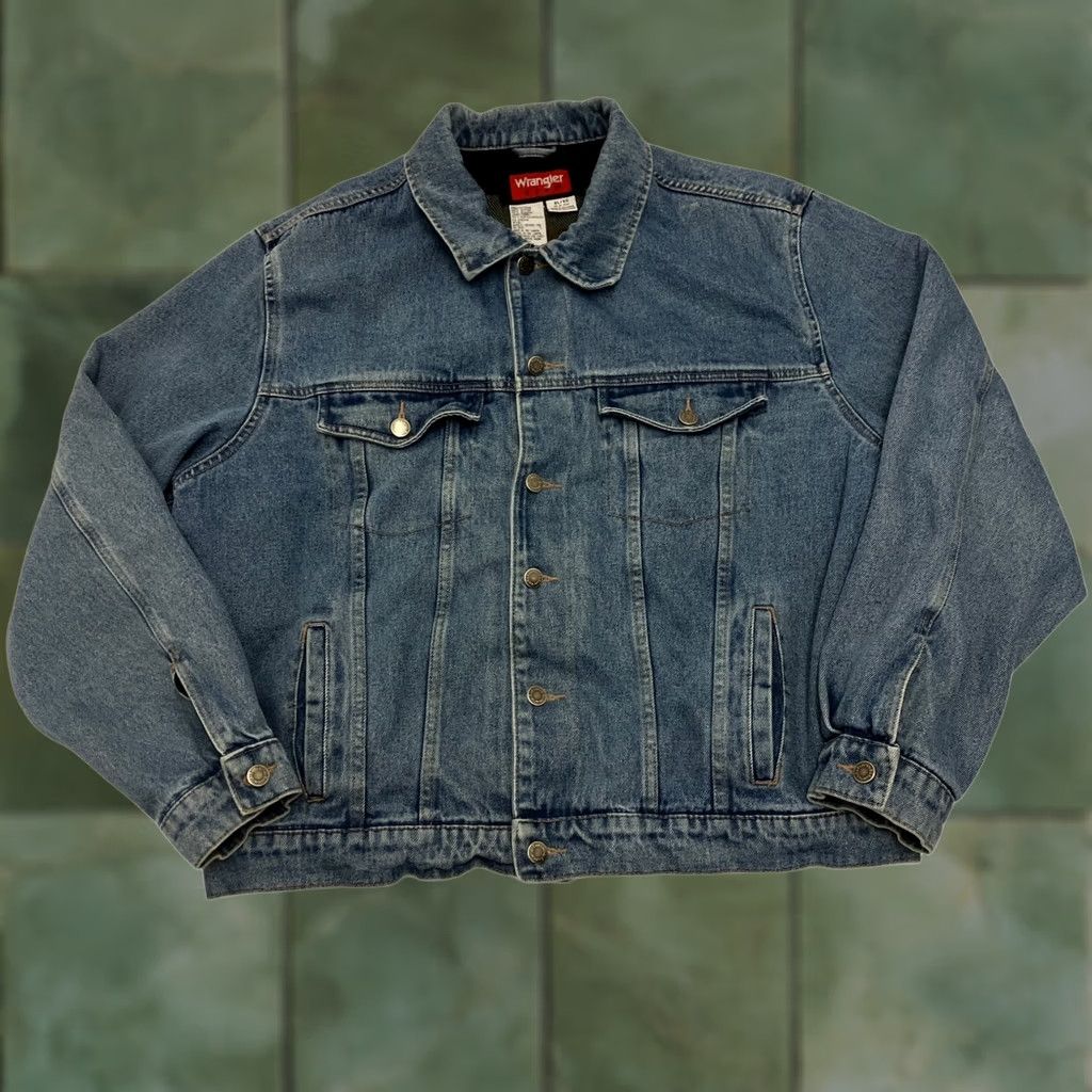 Wrangler Wrangler Hero Jacket XL Blue Blanket Lined Denim Trucker Western Size US XL / EU 56 / 4 - 1 Thumbnail