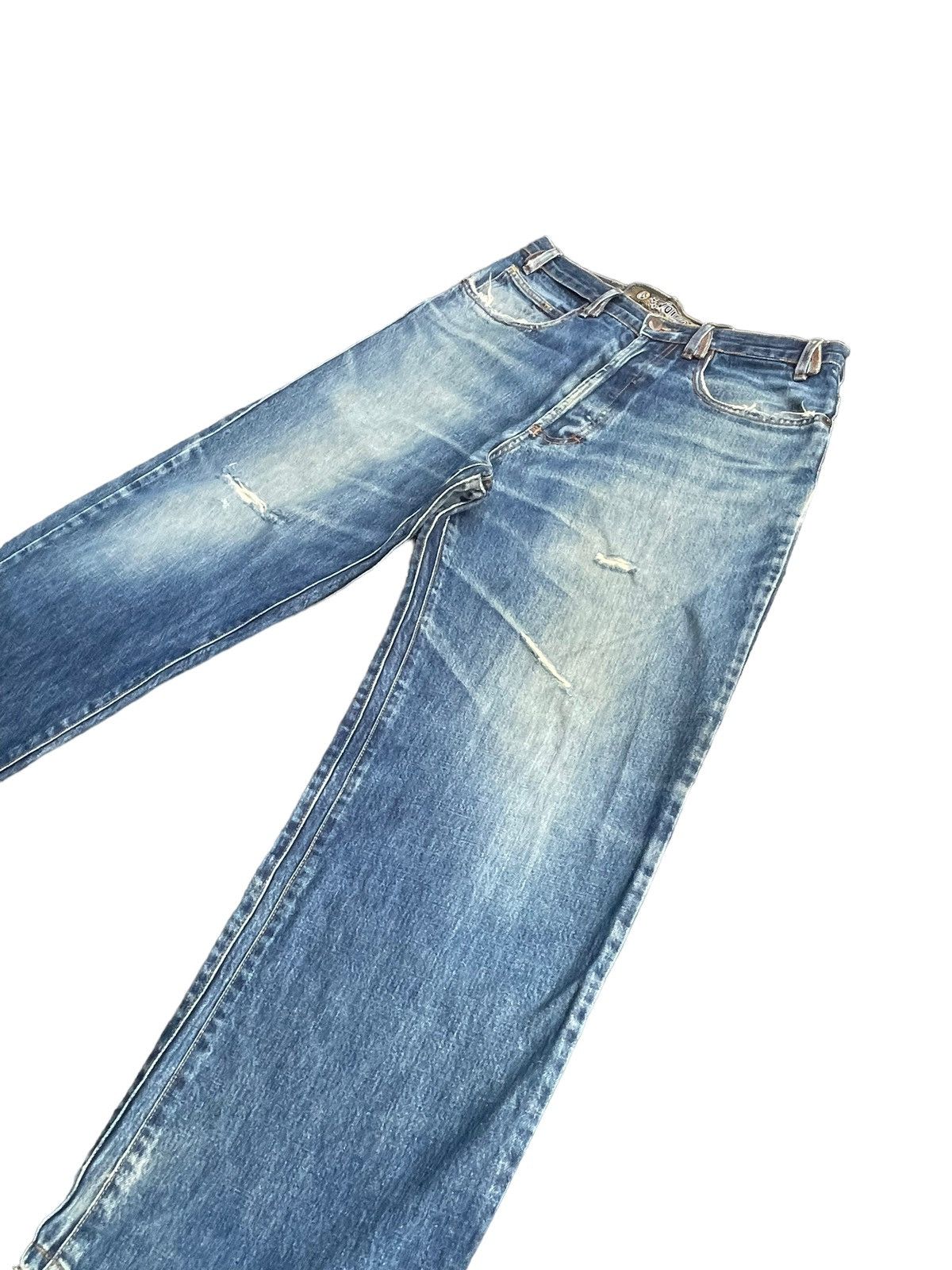 Volcom Volcom Stone Baggy Distresed Denim Size US 35 - 2 Thumbnail
