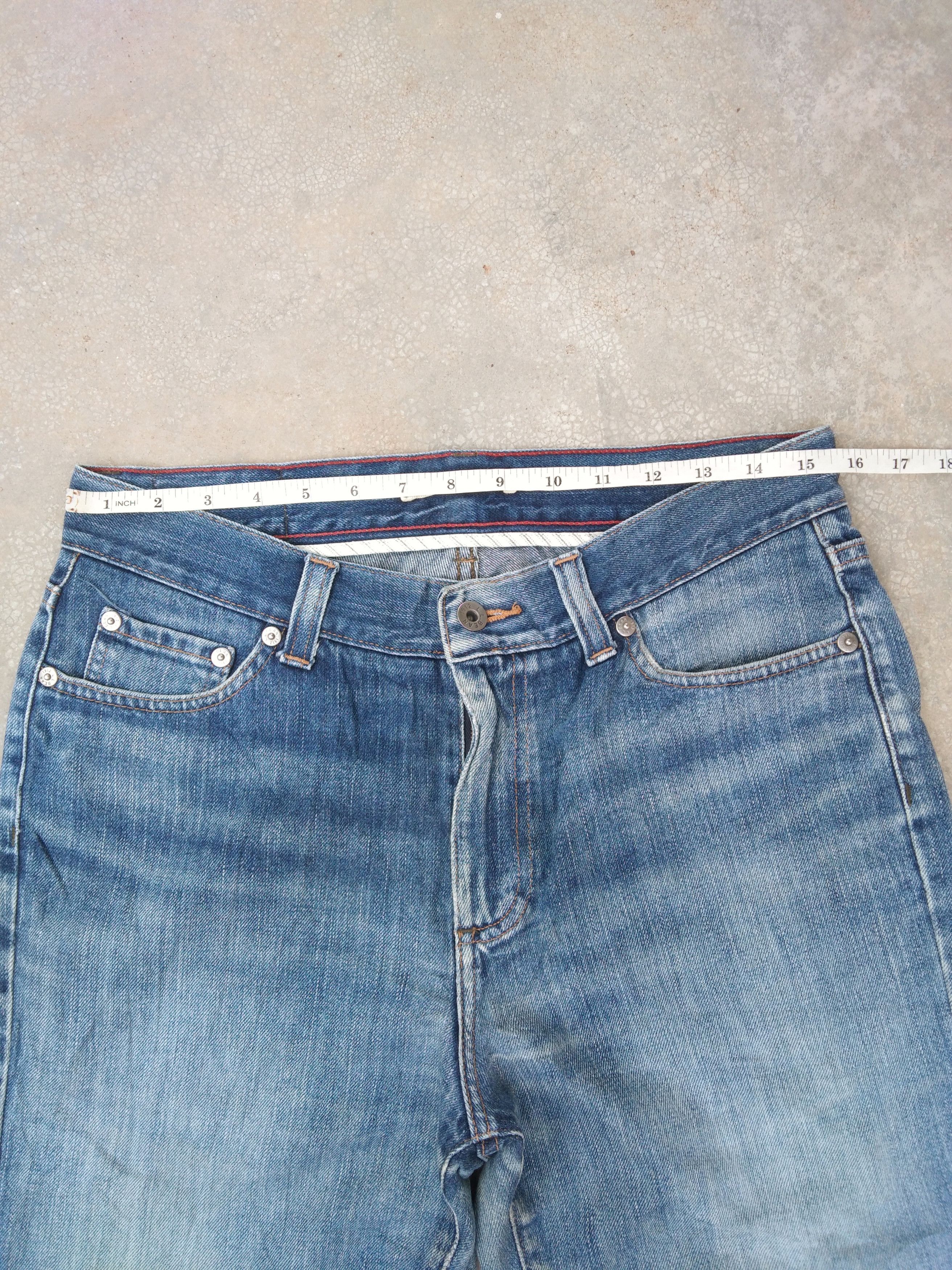 L.L. Bean Vintage L.L. Bean Straight Faded Blue Distressed Jeans 31x30 Size US 31 - 5 Thumbnail