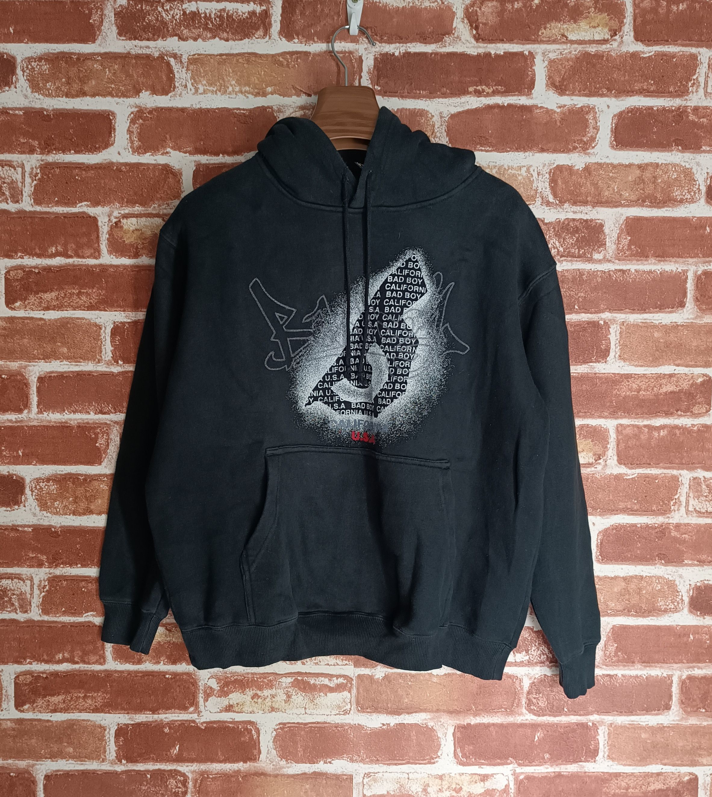 image of Vintage Bad Boy San Diego California U.s.a Sweatshirt Hoodie in Black, Men's (Size Medium)