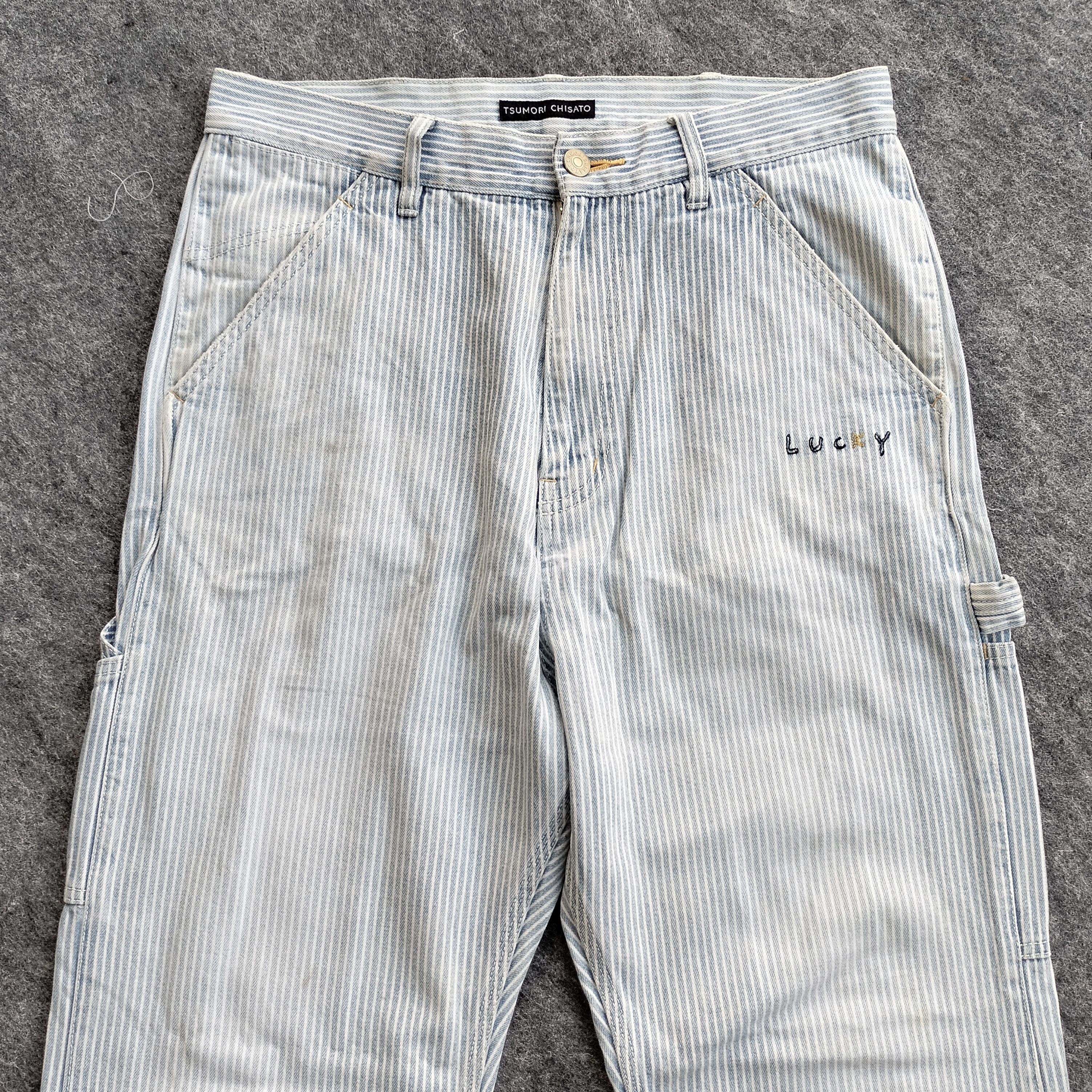 Issey Miyake Tsumori chisato "lucky" carpenter hickory pants Size US 31 - 3 Thumbnail