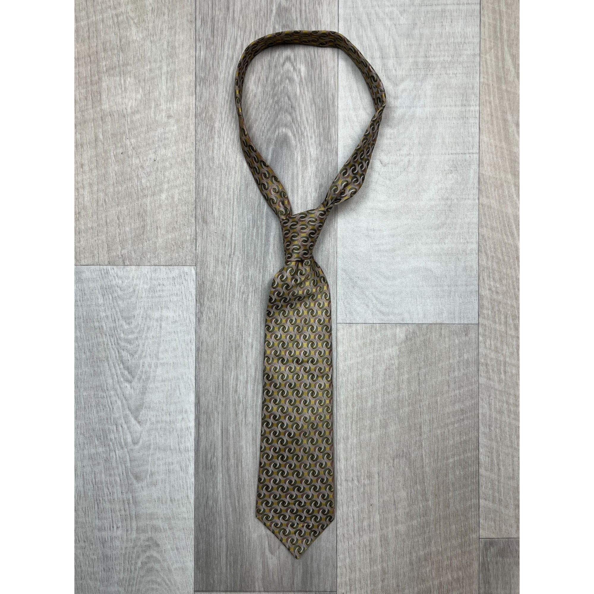 Lanvin Lanvin Geometric Pattern Silk Tie (Y0147) Size ONE SIZE - 1 Thumbnail