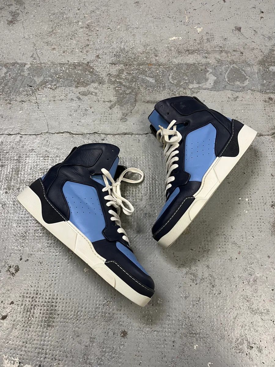 Givenchy Givenchy Navy Blue Leather High-Top Sneaker Boots Size US 11 / EU 44 - 2 Thumbnail