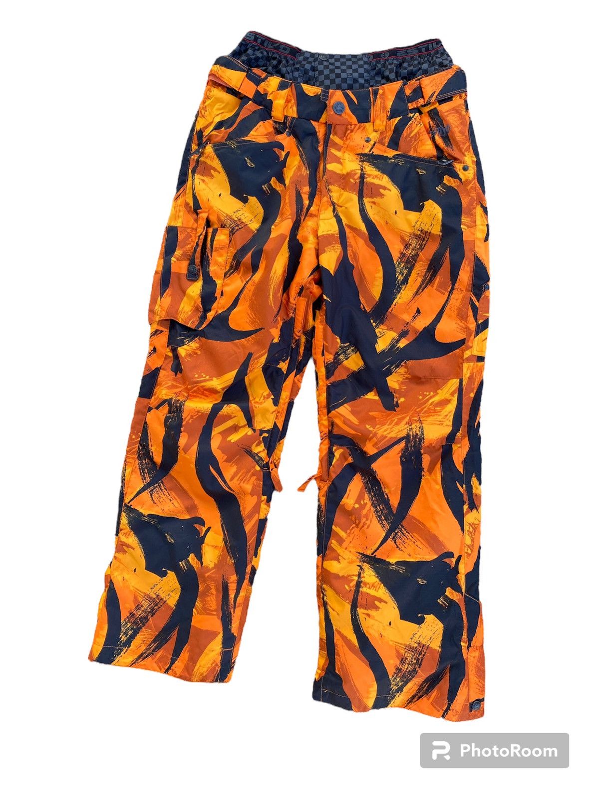 image of Color Ski Pant Estivo Orange Camo, Men's (Size 34)