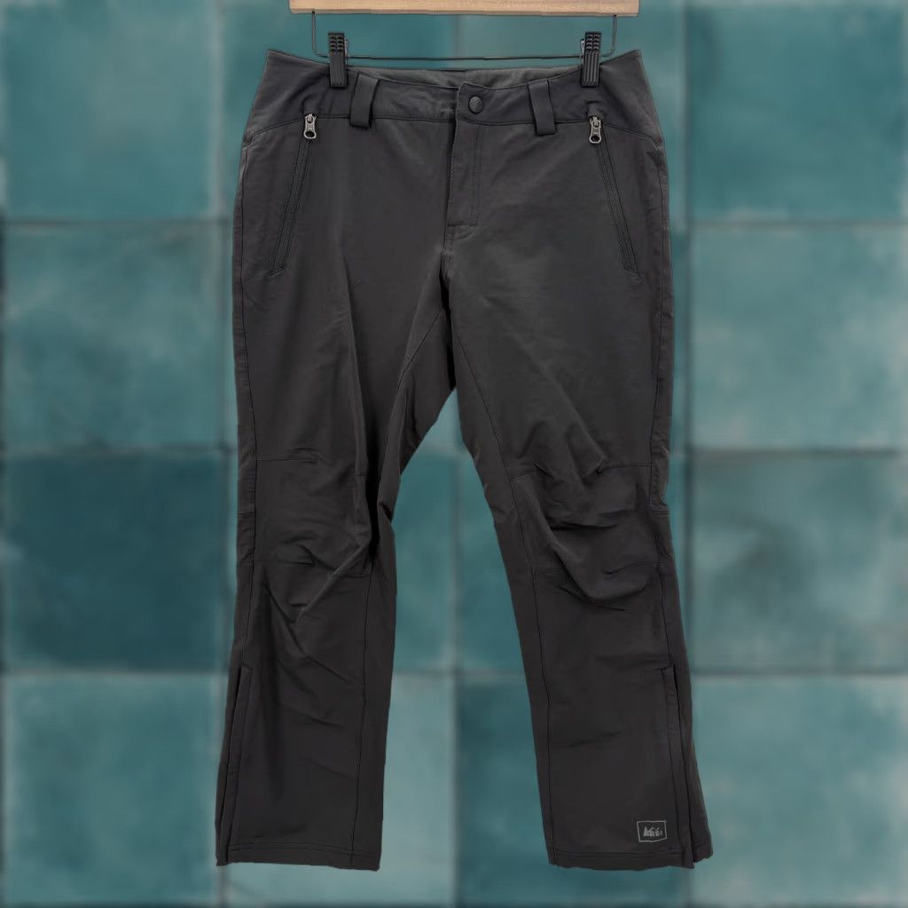 Vintage REI Mistral Soft Shell Hiking Pants Womens 6P Petite Gray Zip Ankle Pockets Stretch Camp Size 28" / US 6 / IT 42 - 1 Thumbnail
