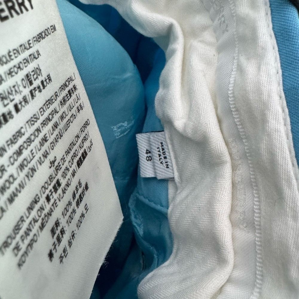 Burberry Burberry Tailored Wool Trousers Bright Opal Blue Men’s Size Size US 38 / EU 54 - 5 Thumbnail