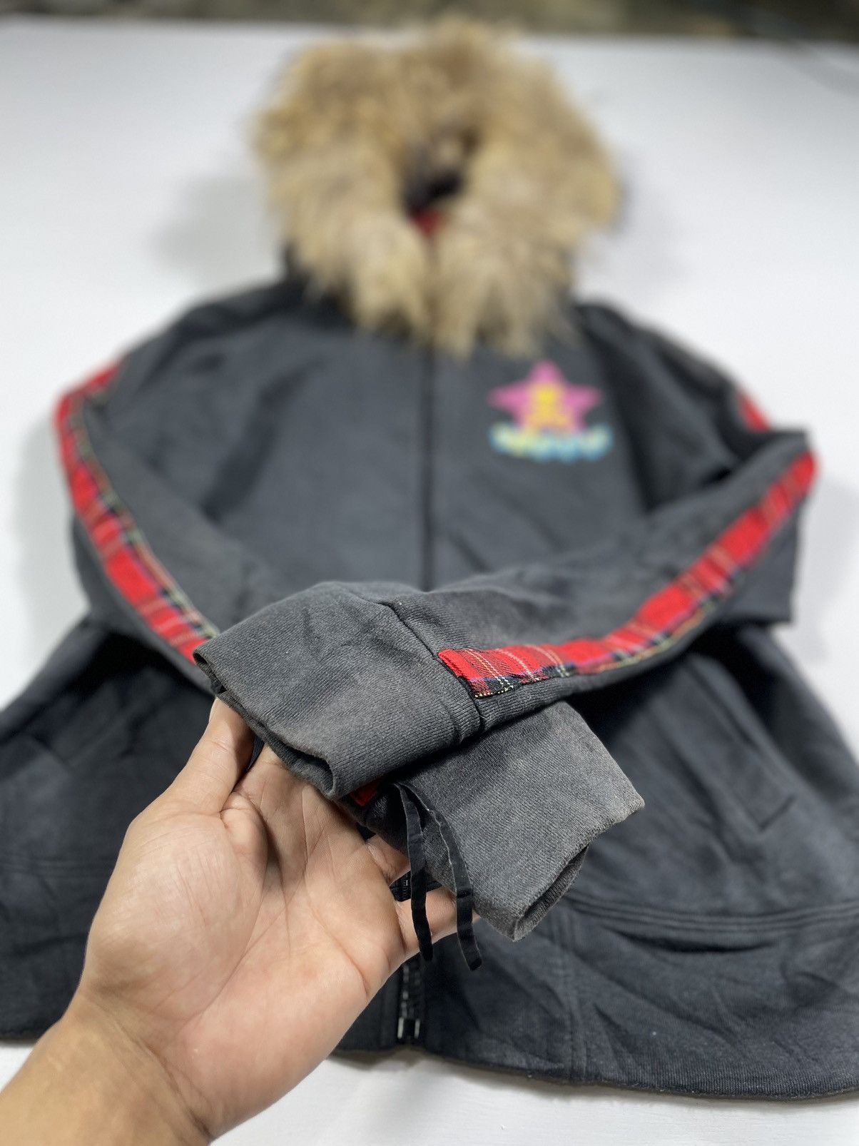 If Six Was Nine × Japanese Brand × Le Grande Bleu (L.G.B.) GOTHIC FUR ZIP HOODIE JACKET IFSIX LGB STYLE Size US S / EU 44-46 / 1 - 3 Thumbnail