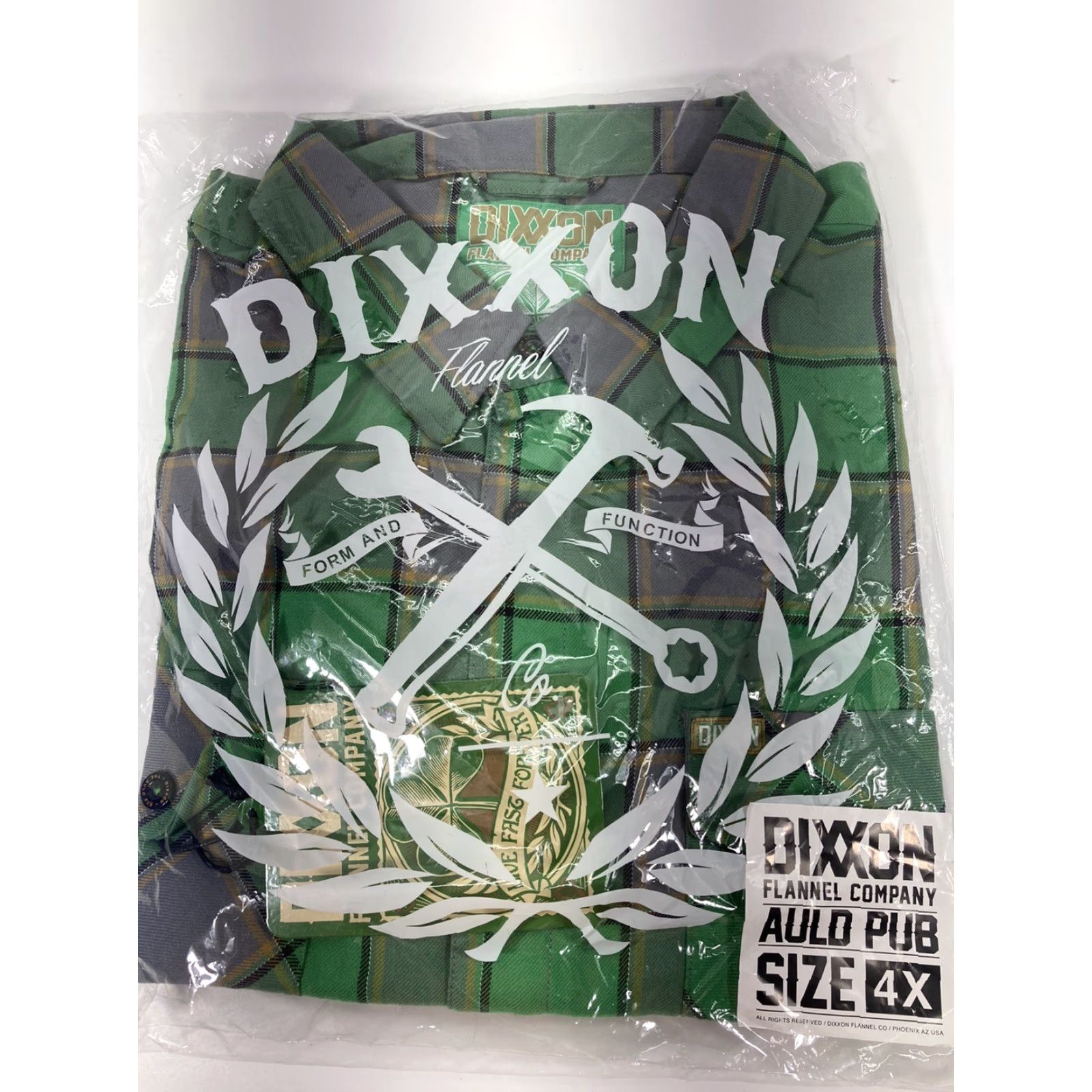 Vintage Dixxon Flannel Company Shirt Men 4XL Green Auld Pub Button Long Sleeve Plaid Regular Size Size US XXL / EU 58 / 5 - 2 Thumbnail