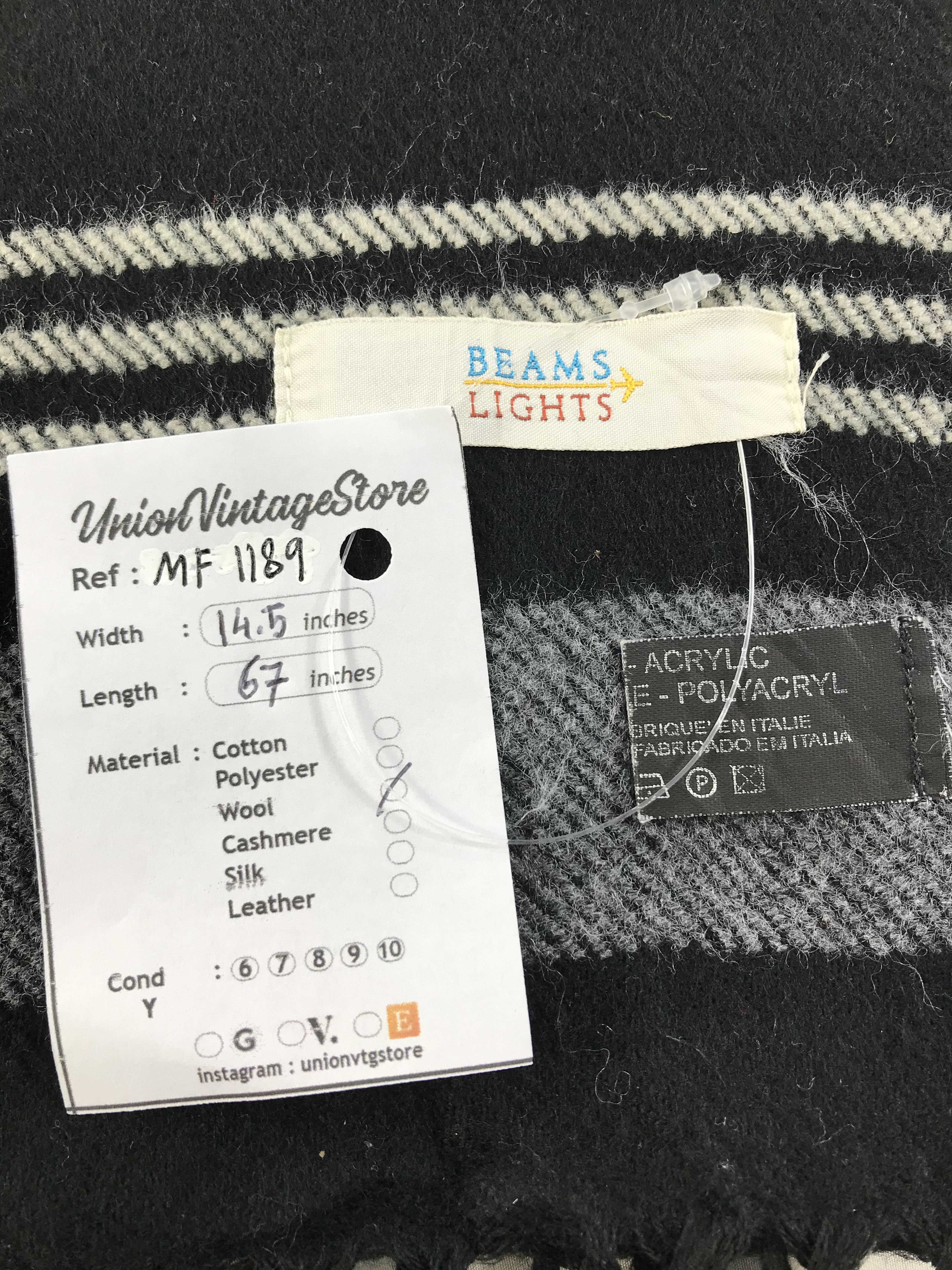 Beams Japan Vintage Beams Scarf/Muffler/Neckwear MF1189 Size ONE SIZE - 4 Thumbnail