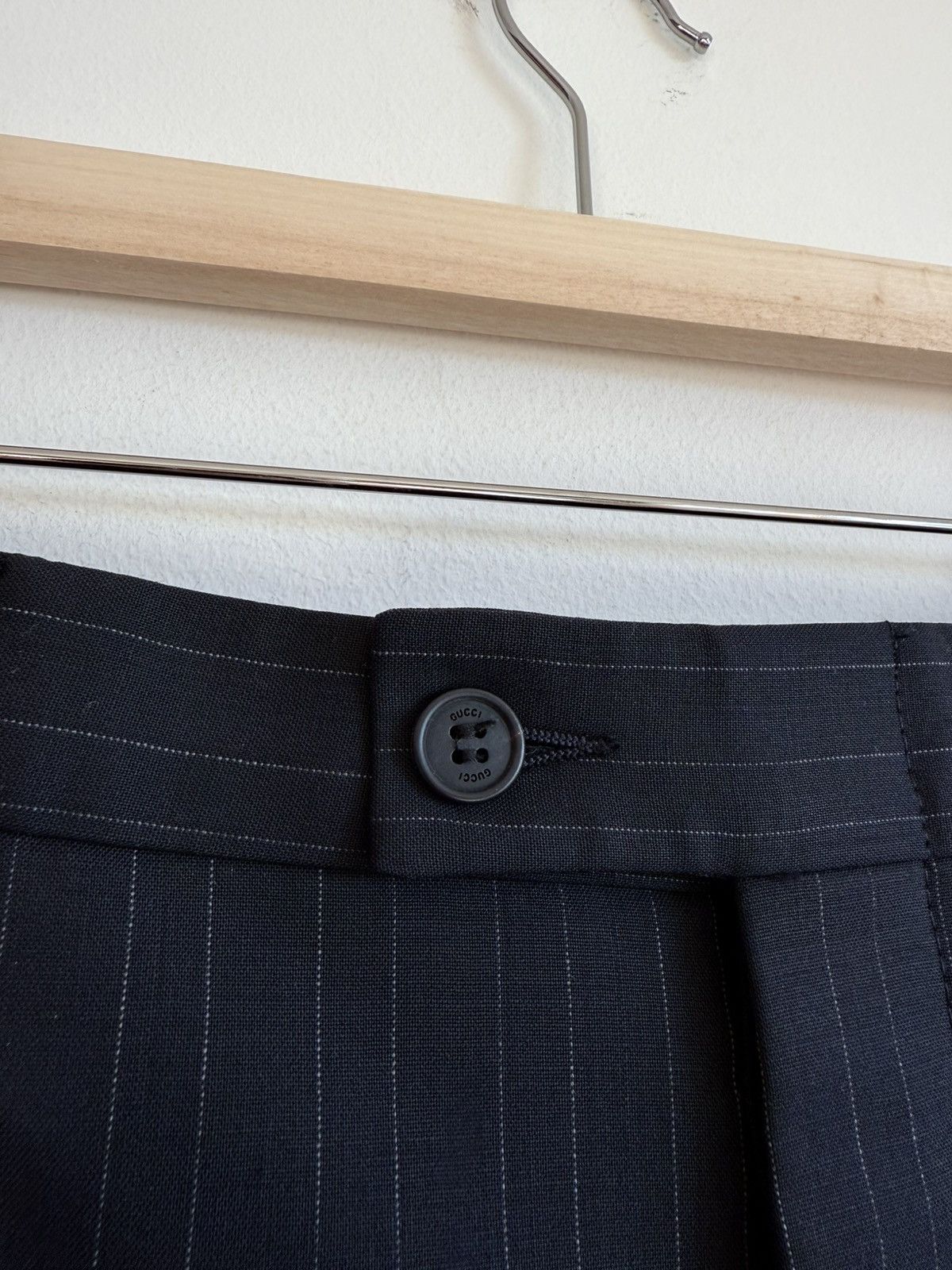 Gucci Gucci Navy Wool Stripes Suit 54 Size 54R - 15 Thumbnail