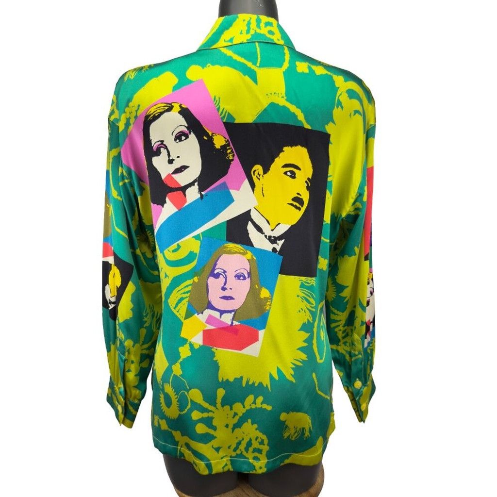 Escada ESCADA Margaretha Ley Pop Art Chaplin Garbo Multi Blouse 36 Size XS / US 0-2 / IT 36-38 - 4 Thumbnail