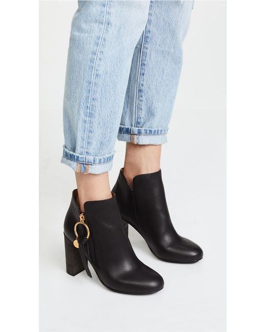 See by Chloe See by Chloe Louise Block Heel Leather Ankle Boots EU 37 Size US 7 / IT 37 - 3 Thumbnail