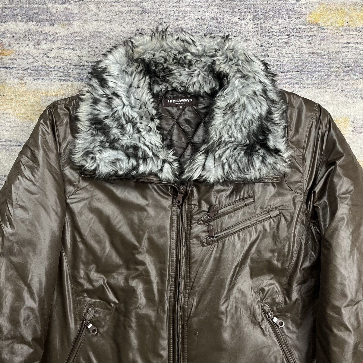 HIDEAWAYS Hideaways nicole multi zipper bikers fur jacket vkei style Size US M / EU 48-50 / 2 - 4 Thumbnail
