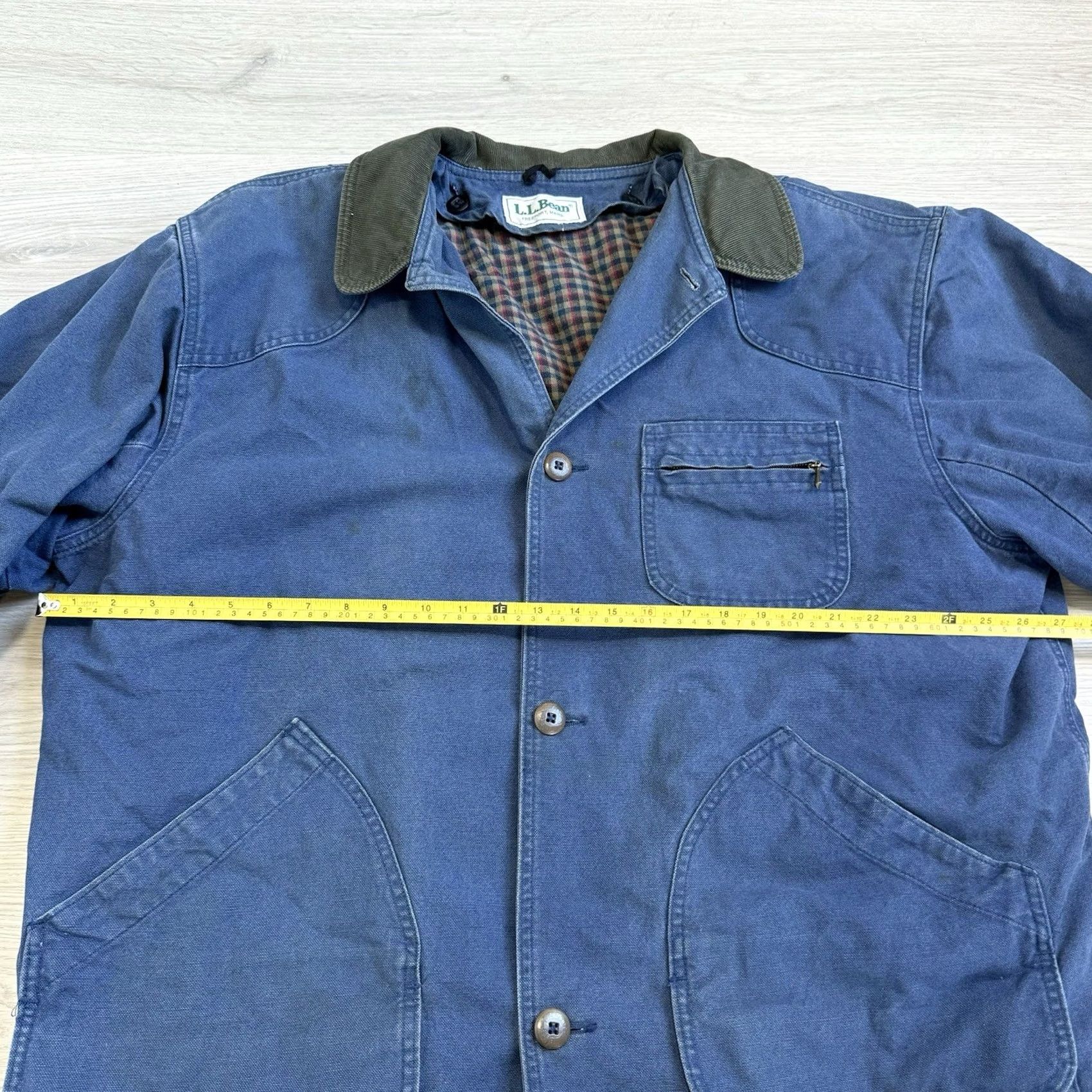 Vintage Vtg LL Bean Denim Jacket Barn Ranch Chore Coat Plaid Liner Corduroy Primaloft XL - Vintage Size US XL / EU 56 / 4 - 7 Thumbnail