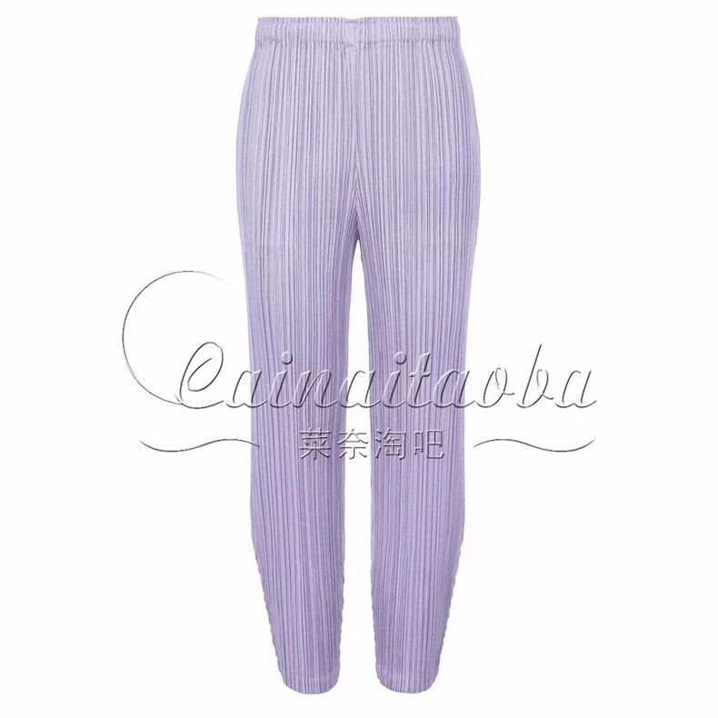 Issey Miyake Issey Miyake size:3 Lavender purple pleated trousers Size 31" - 1 Thumbnail