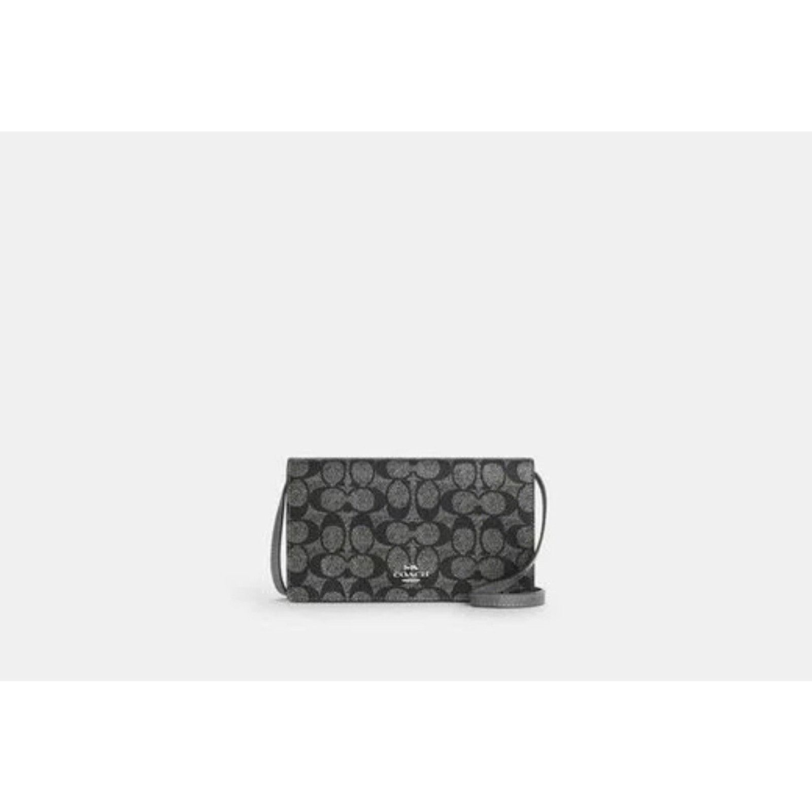 Coach NWT Coach Anna Foldover Clutch Crossbody Silver CX593 Size ONE SIZE - 6 Thumbnail