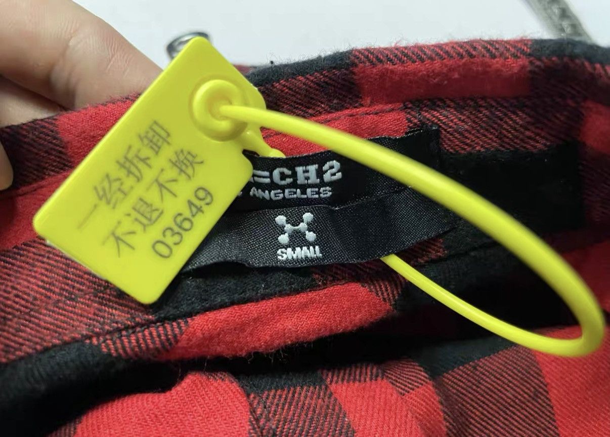 C2H4 C2H4 Black & Red Plaid Back Zip Shirt J31 Size US S / EU 44-46 / 1 - 5 Thumbnail