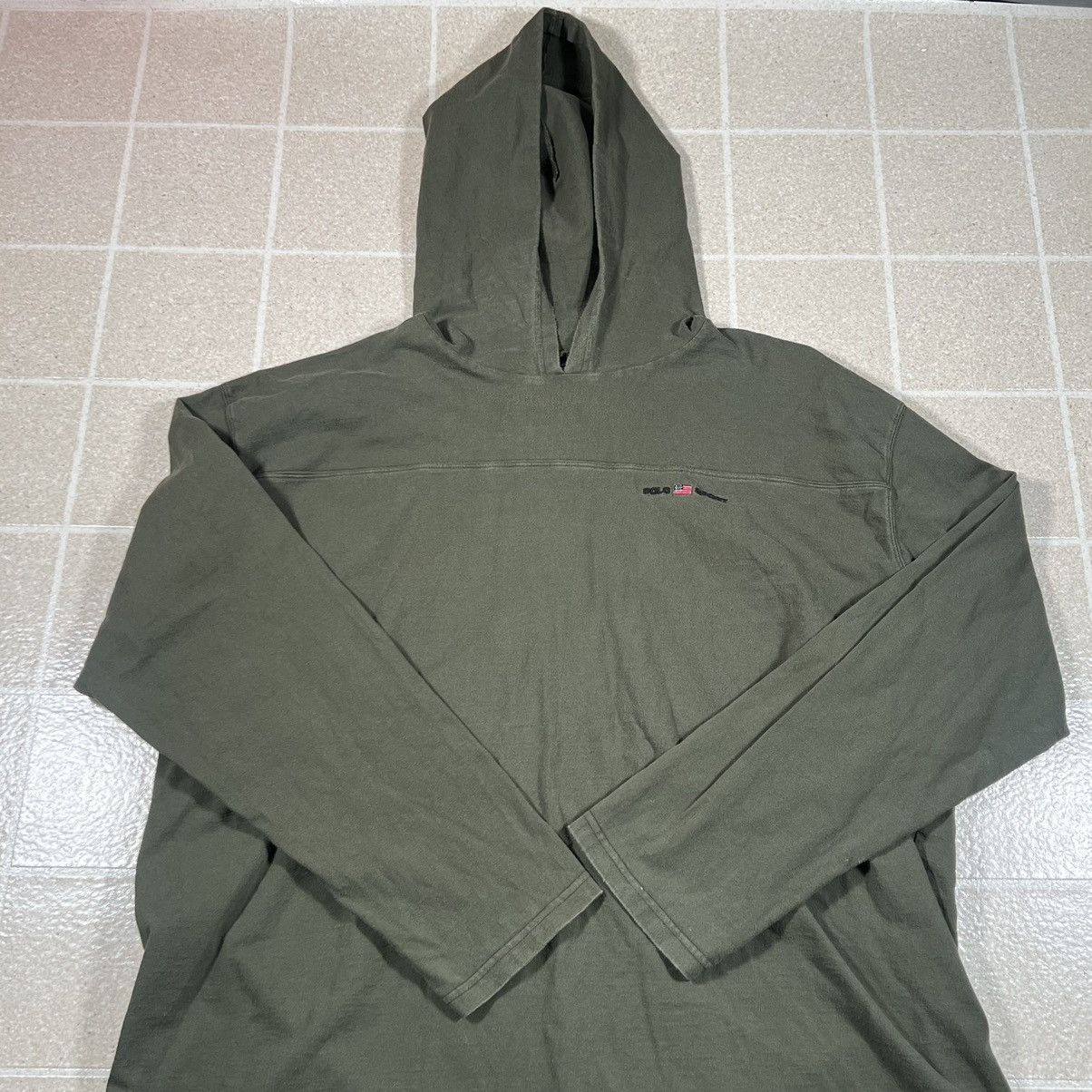 Polo Ralph Lauren × Vintage Ralph Lauren Polo Sport Hoodie Olive Pullover Sweatshirt Size US XXL / EU 58 / 5 - 3 Thumbnail