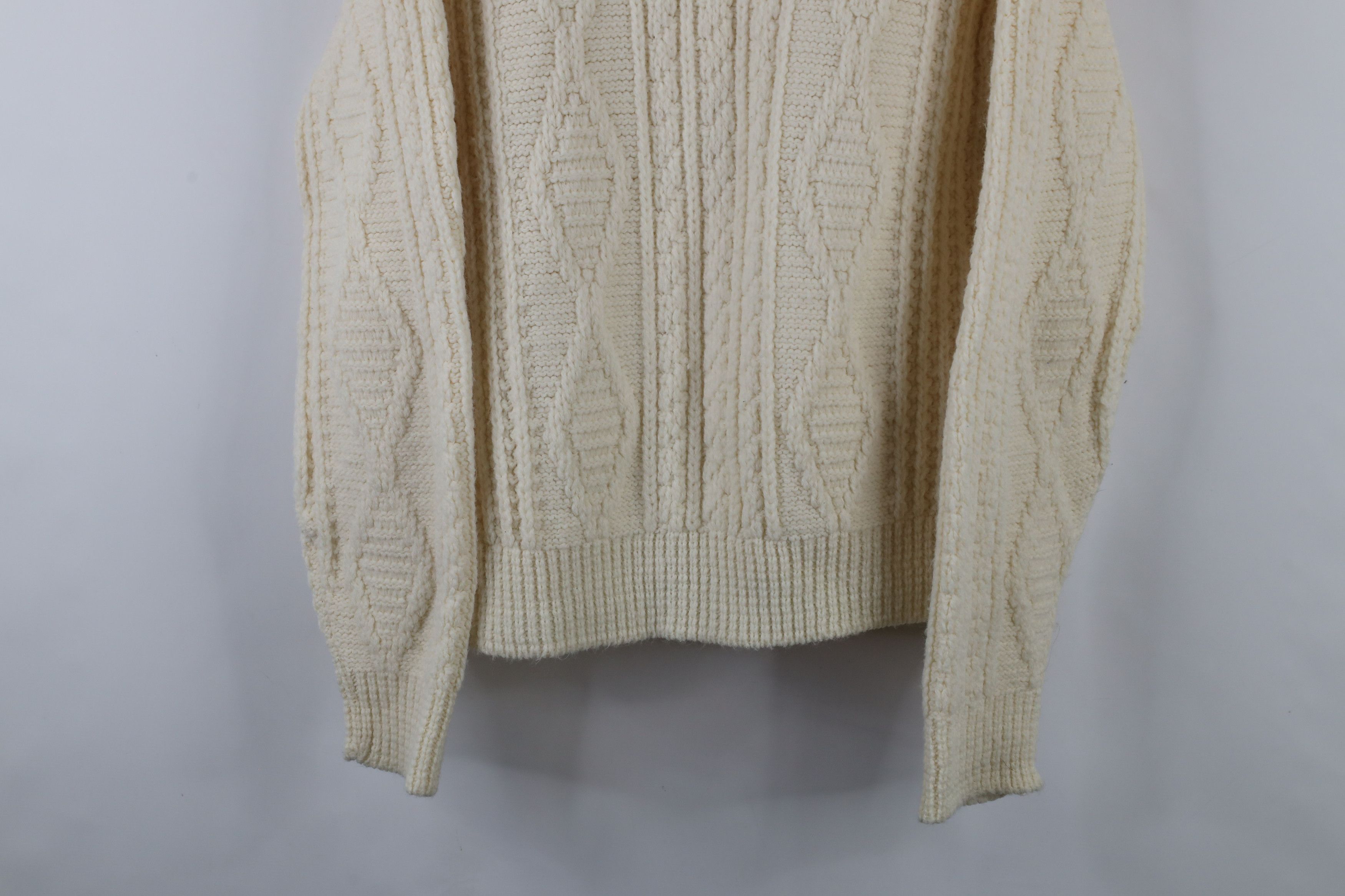 Vintage Vintage 70s Streetwear Knit Fisherman Turtleneck Sweater Size M / US 6-8 / IT 42-44 - 3 Thumbnail