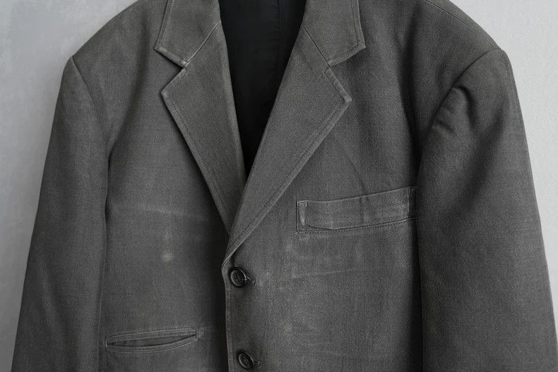 Yohji Yamamoto Yohji Yamamoto Yohji Yamamoto 91SS Gray Silk Jacket-2506 Size US M / EU 48-50 / 2 - 4 Thumbnail