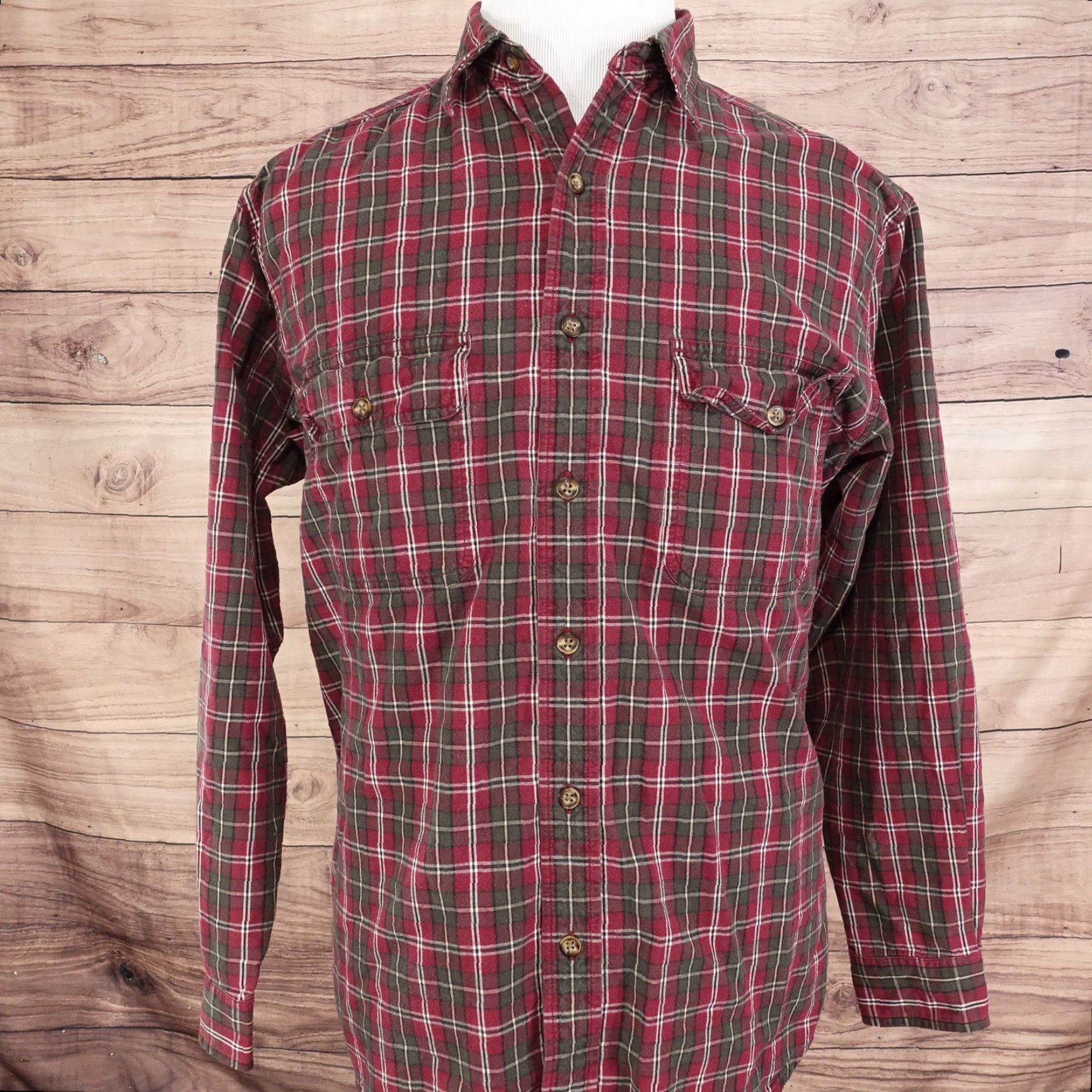 Eddie Bauer EDDIE BAUER Long Sleeve Red Plaid Button-Up Shirt Mens Size S Small Size US S / EU 44-46 / 1 - 4 Thumbnail
