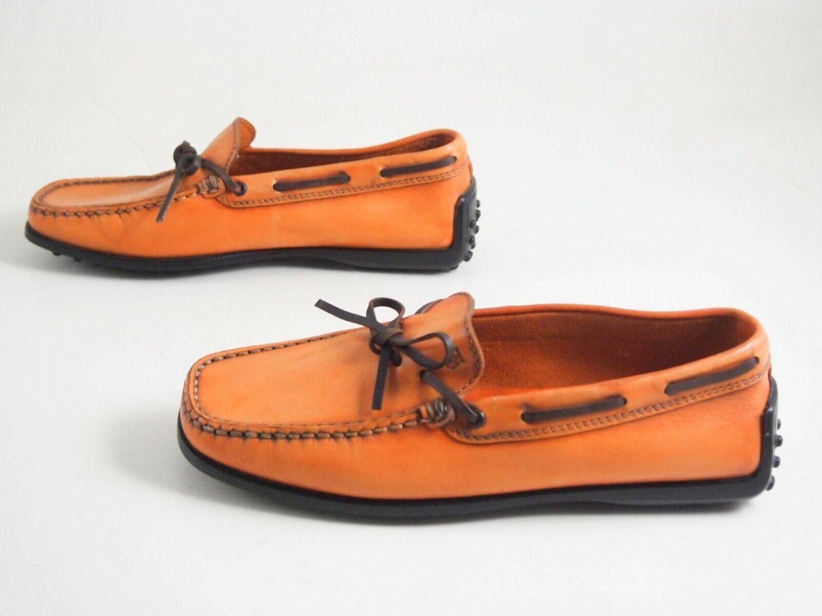 Tod's Tod's Loafers Orange Leather Womens EU 36 US 6 Size US 6 / IT 36 - 2 Thumbnail