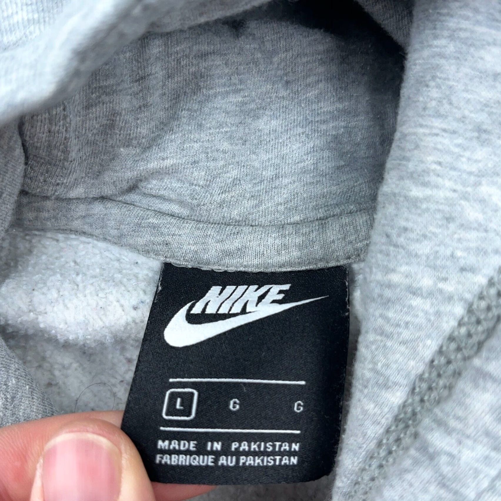 Nike Nike Hoodie Men L Gray White Sweatshirt Sweater Mini Swoosh Check Heather A4 Size US L / EU 52-54 / 3 - 3 Thumbnail