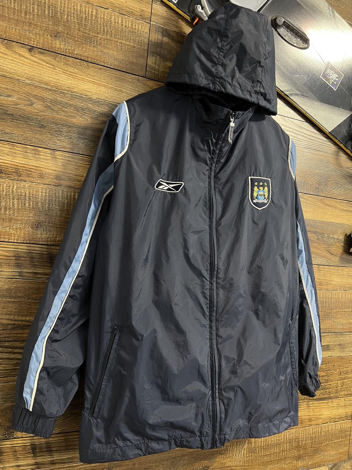 Reebok MANCHESTER CITY REEBOK Vintage Soccer Football Light Jacket Size US XL / EU 56 / 4 - 4 Thumbnail