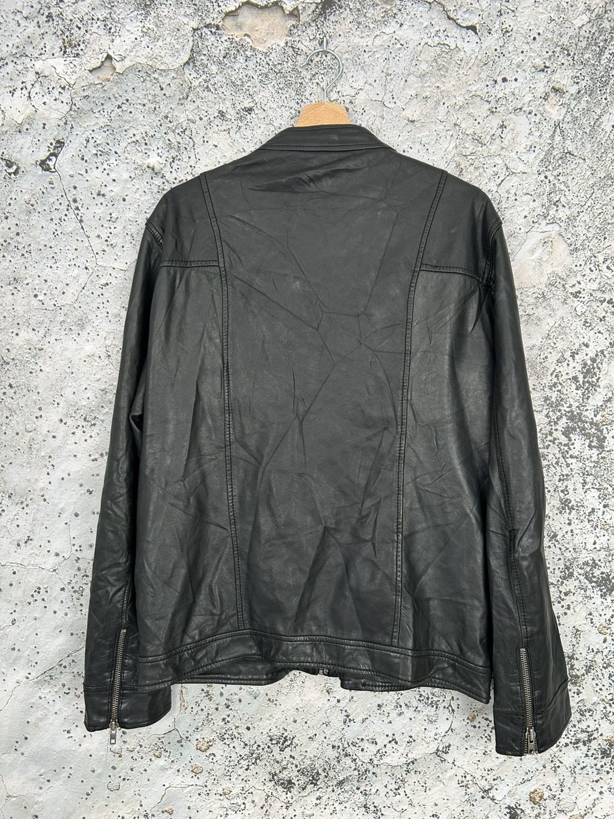 Samsoe Samsoe Samsoe Samsoe Krede Black Genuine Leather Jacket Punk Metal Size US XL / EU 56 / 4 - 7 Thumbnail