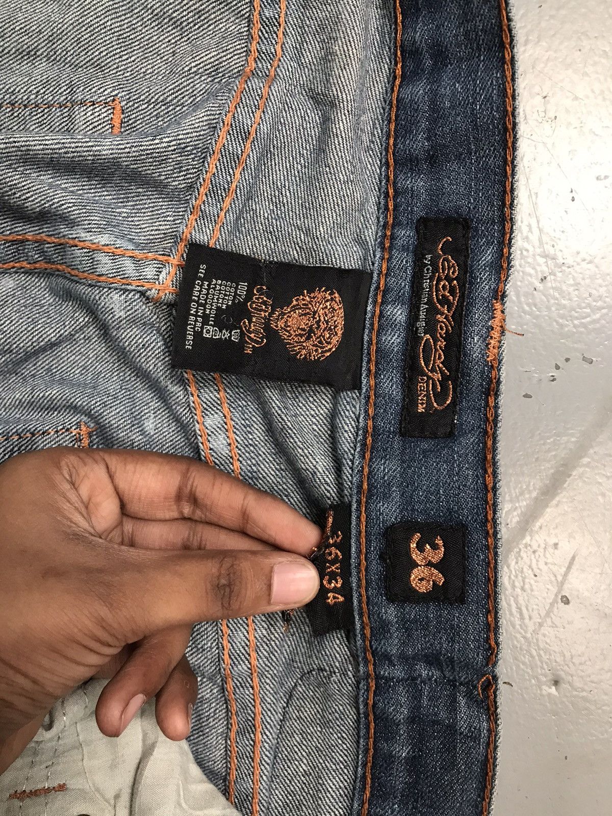 Ed Hardy Vintage Ed hardy “death before dishonor” embroidered denim Size US 38 / EU 54 - 9 Thumbnail