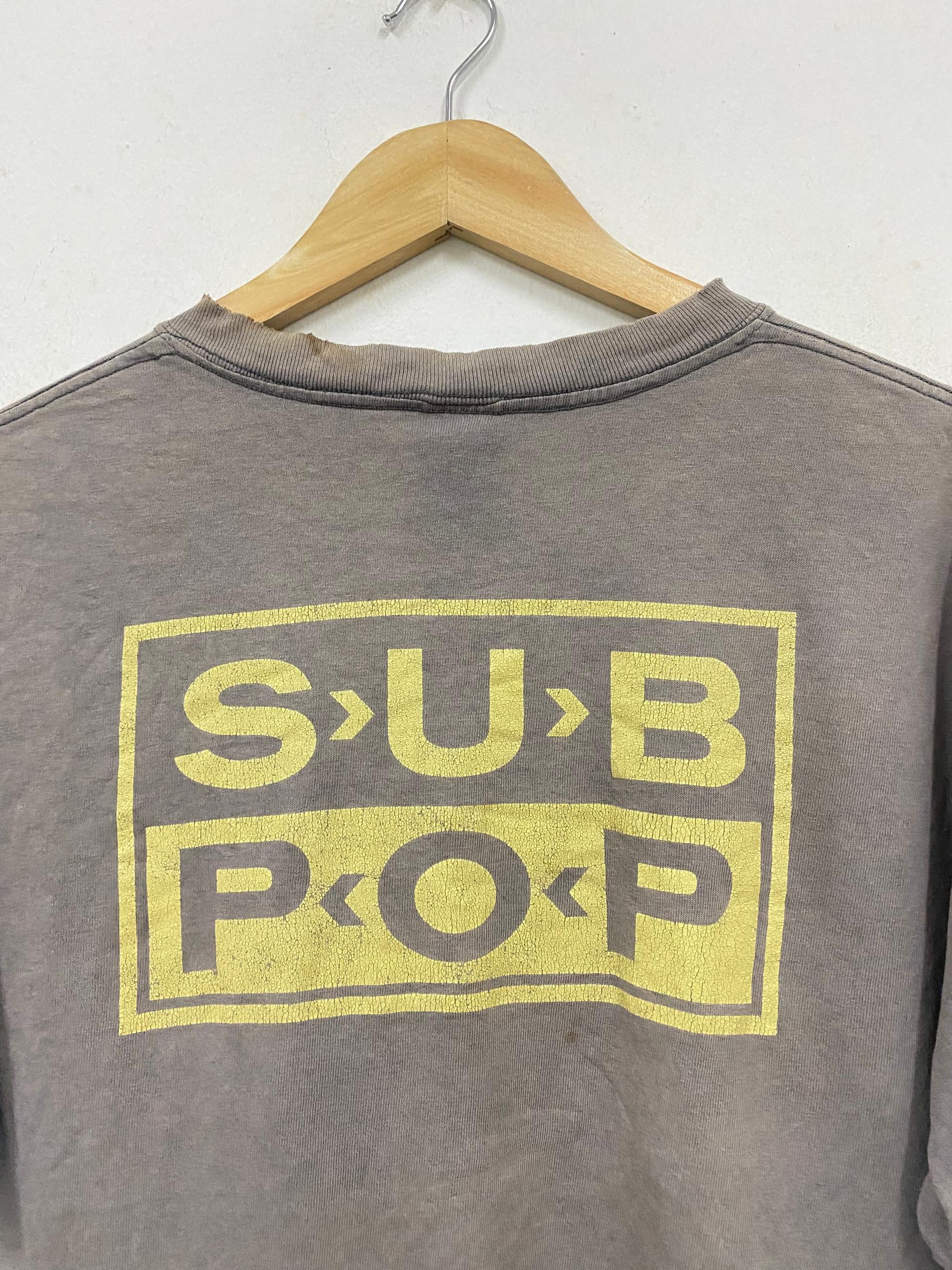 Vintage VTG 90s SUB POP no comment grunge distressed tees Size US M / EU 48-50 / 2 - 6 Thumbnail
