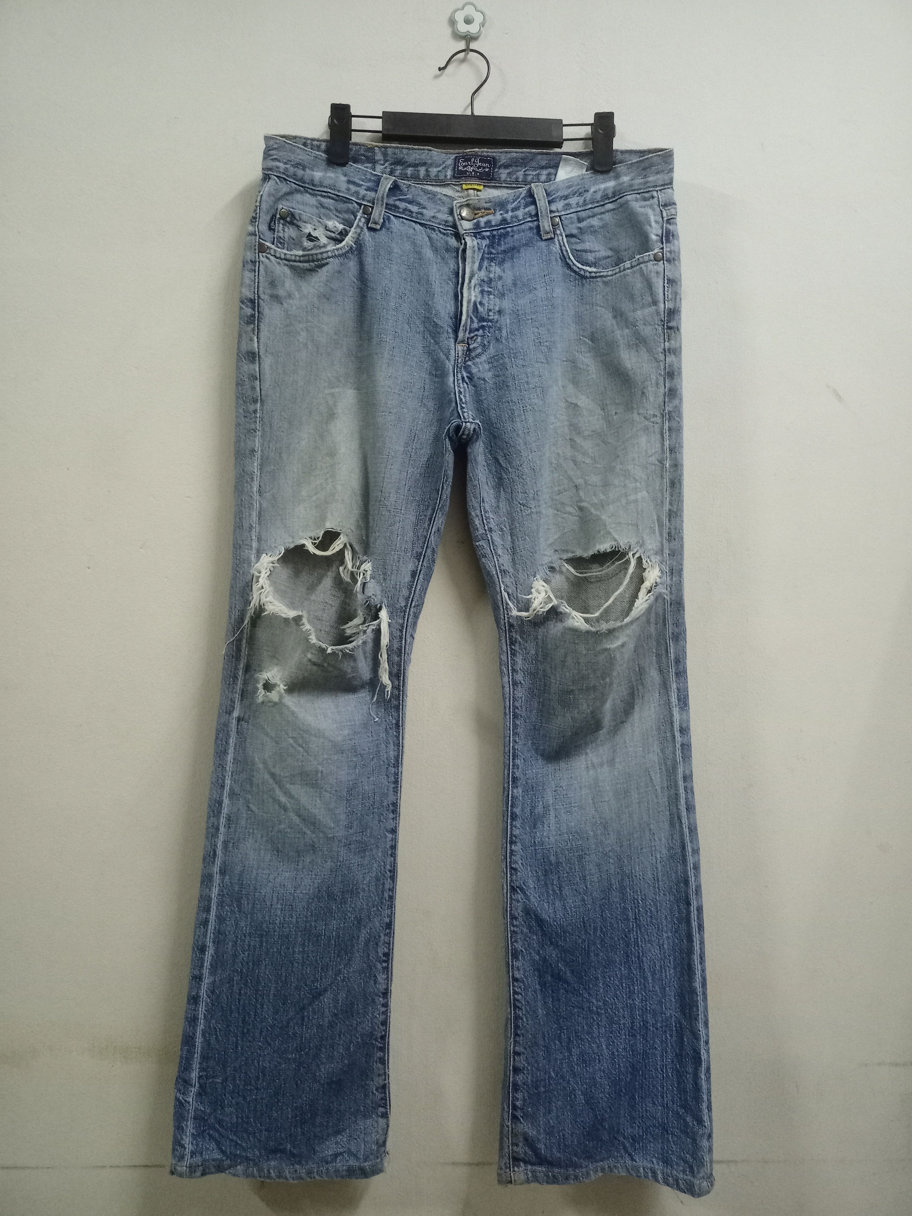 Earl Jeans Vintage USA Earl Jean Western Distressed Flare Jeans Size US 33 - 13 Thumbnail