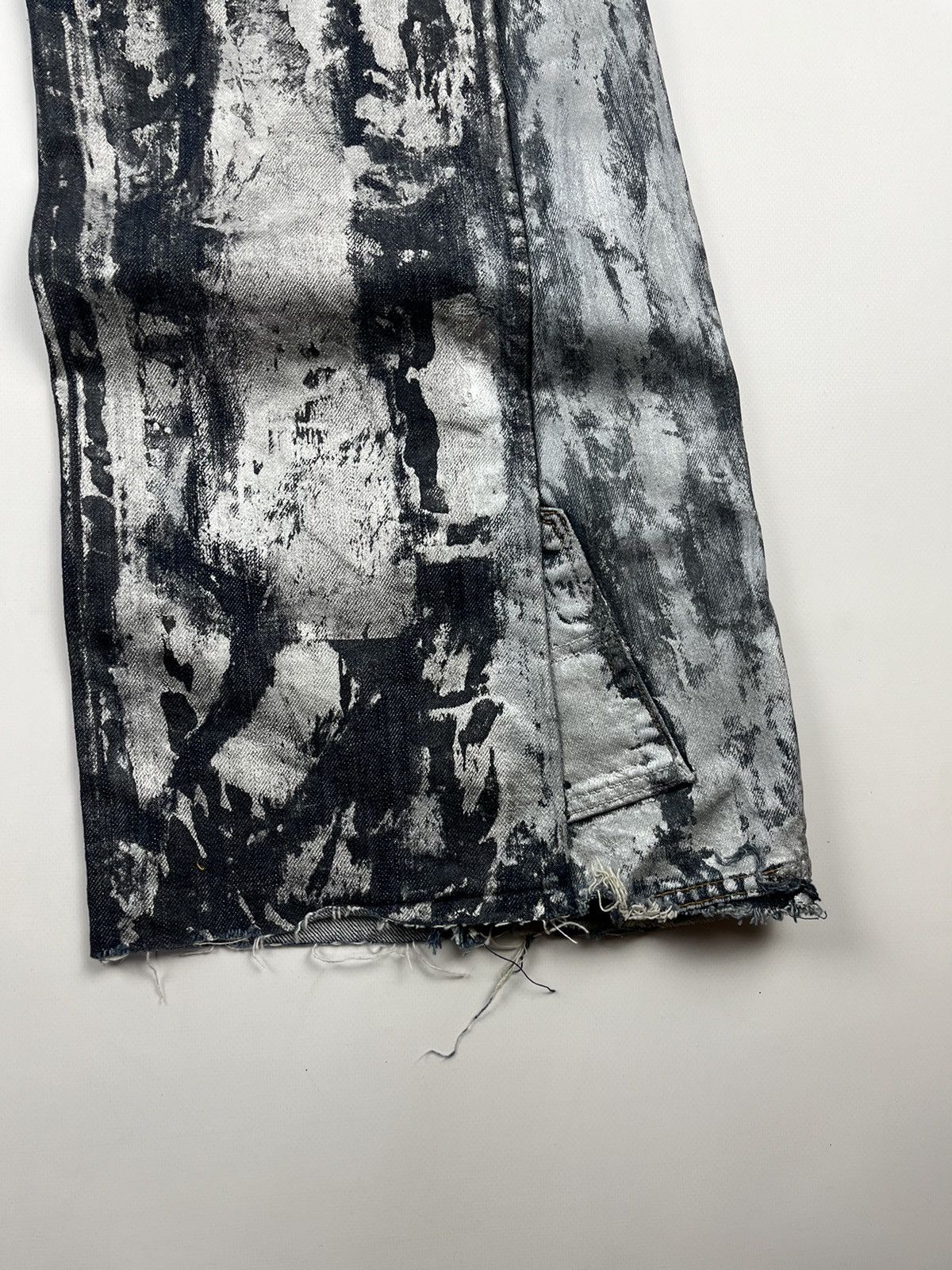 Japanese Brand × Vintage Jeans Dirty Pants patchwork crash denim thrashed distressed Size US 30 / EU 46 - 15 Thumbnail