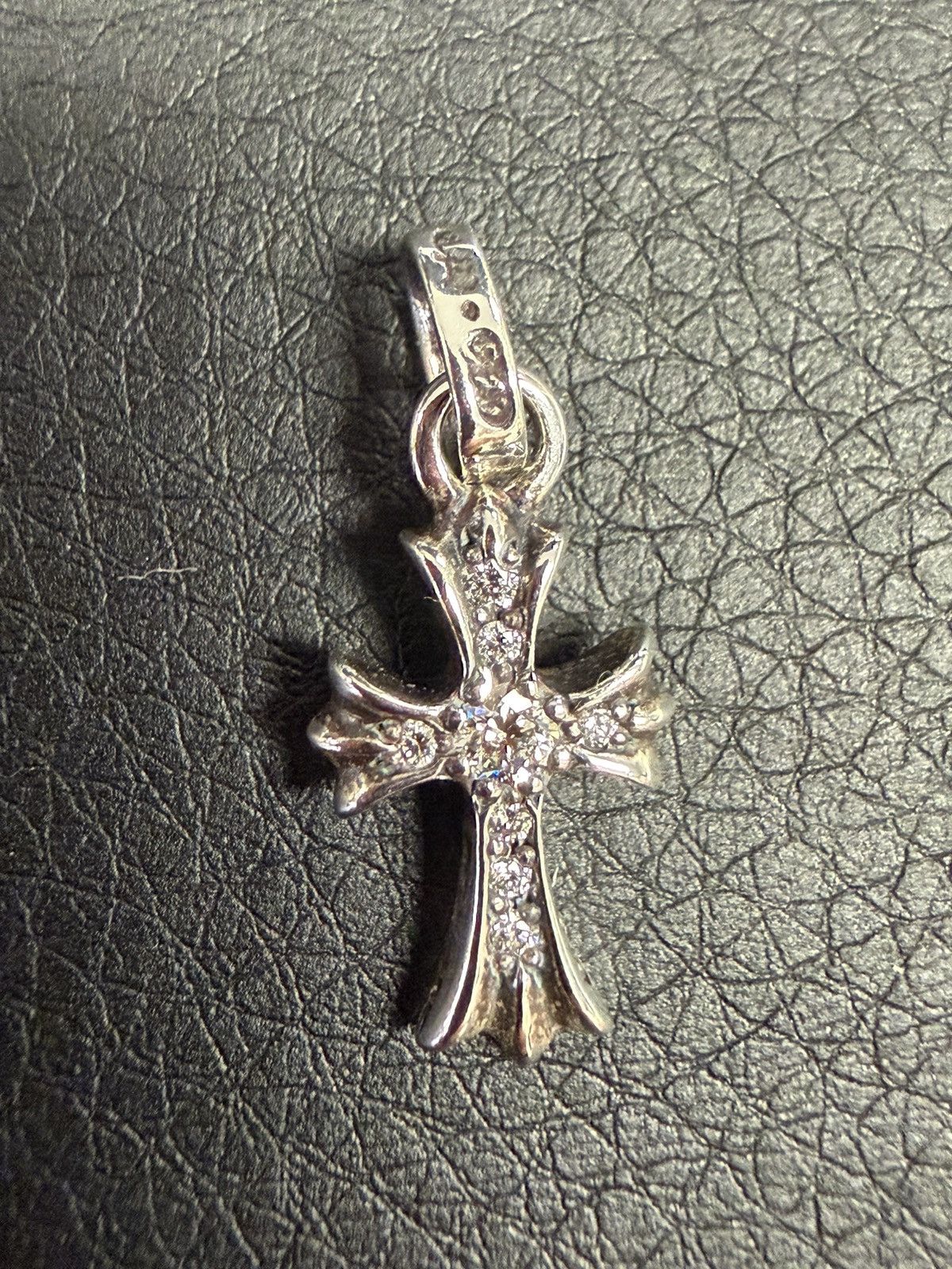 Chrome Hearts Baby Fat Cross Charm Silver with Pave Diamond Size ONE SIZE - 3 Thumbnail