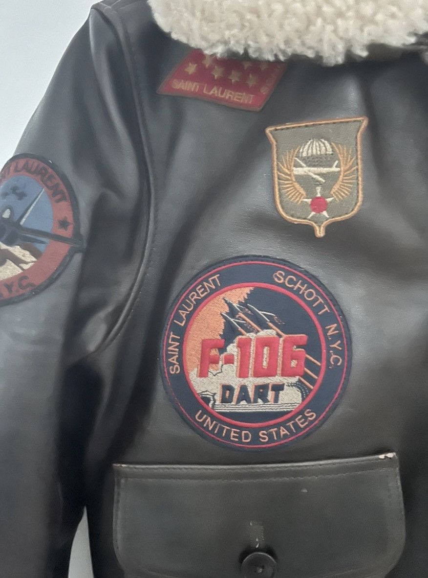 Saint Laurent Paris Saint laurentXSchott NYC patch shearling leather jacket sz M Size US M / EU 48-50 / 2 - 3 Thumbnail