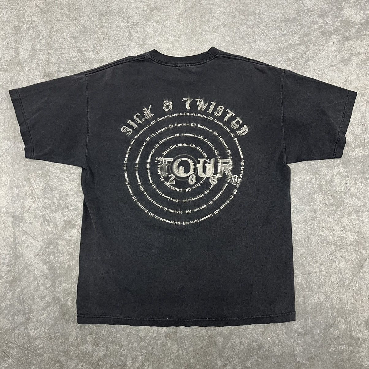 Vintage Korn Sick and Twisted 2000 Tour Black T-Shirt Y2K Vintage Size US L / EU 52-54 / 3 - 4 Thumbnail